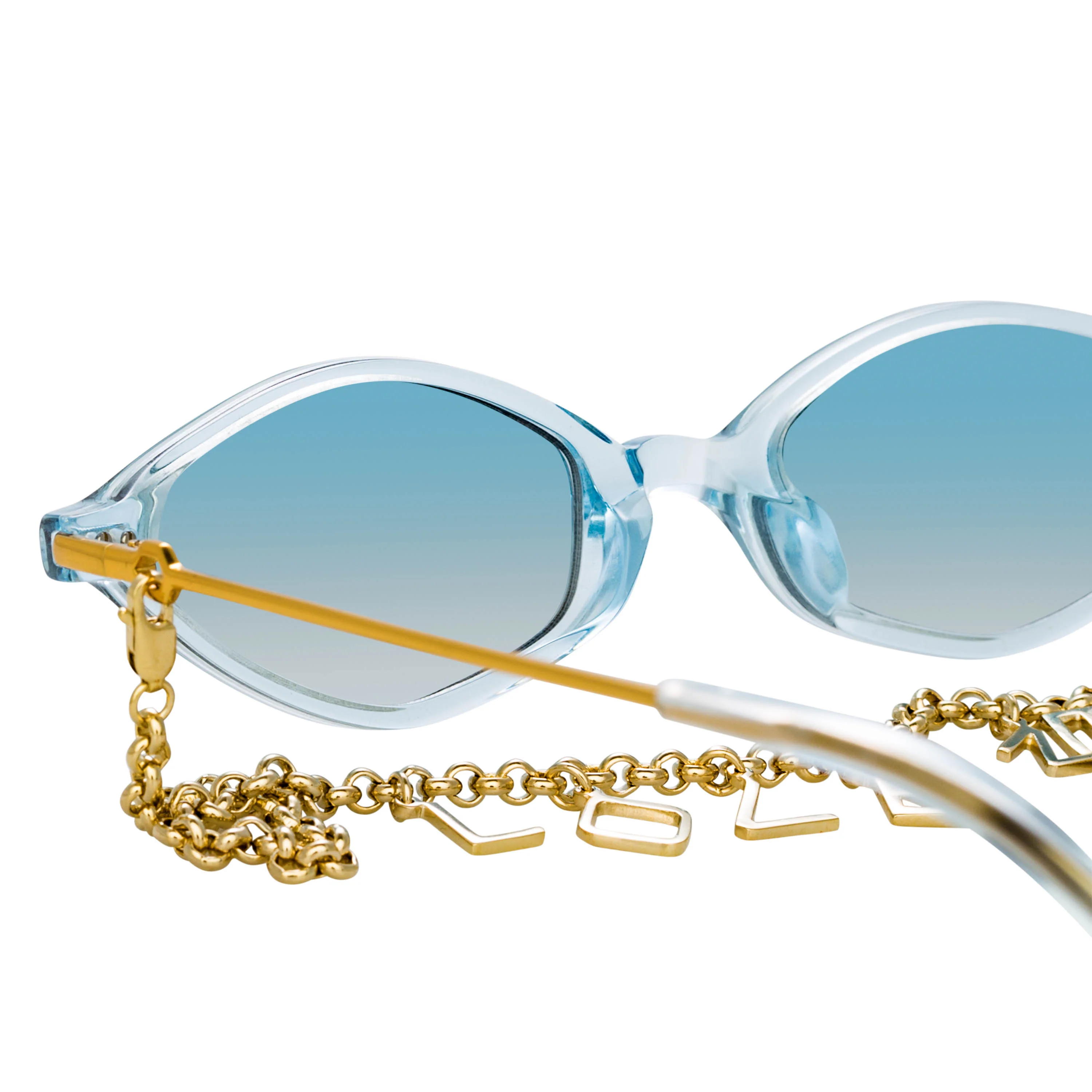 Alessandra Rich Ladies Angular Blue Sunglasses - Image 5