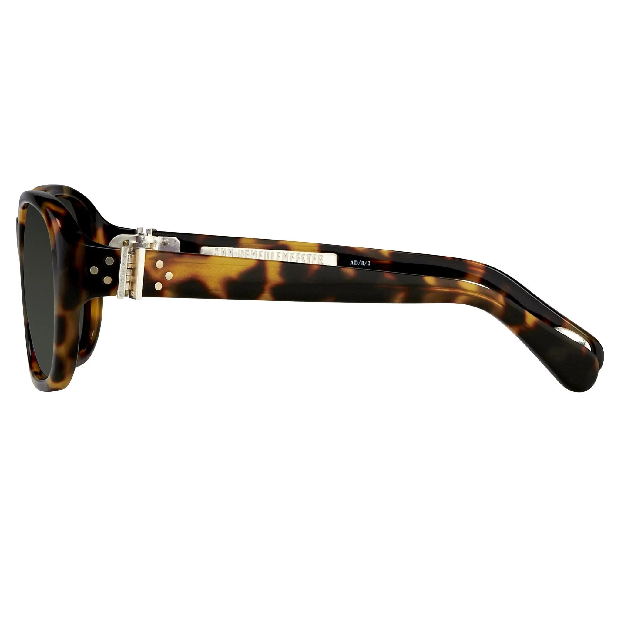 Ann Demeulemeester Ladies Sunglasses Oval Tortoise Shell and Grey - Image 4