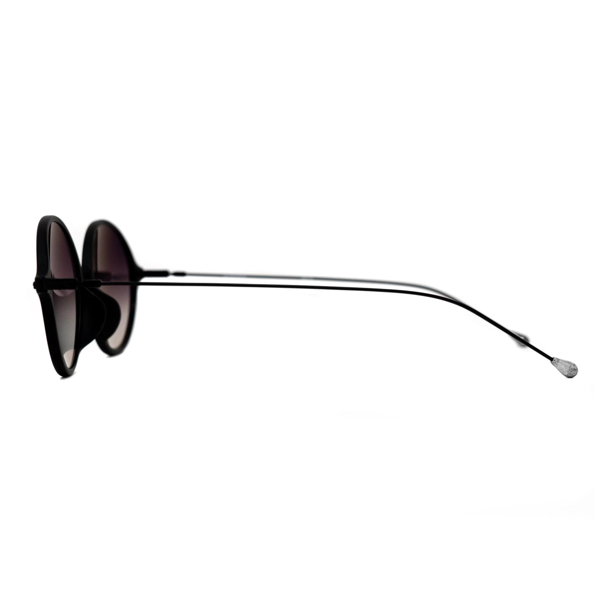 Ann Demeulemeester Unisex Sunglasses Oval Black and Grey - Image 3