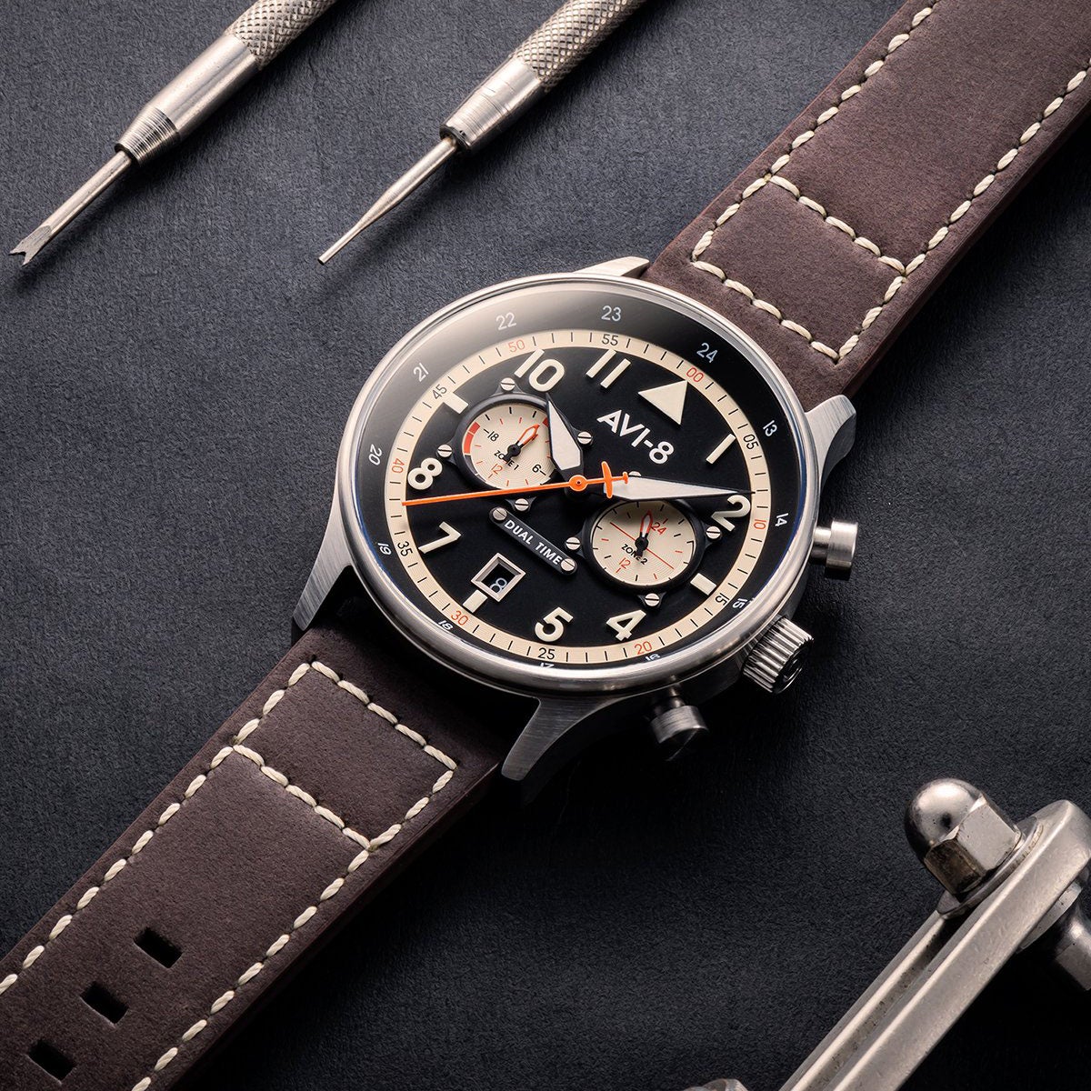 AVI-8 Carey Dual Time Manston Watch - Image 3