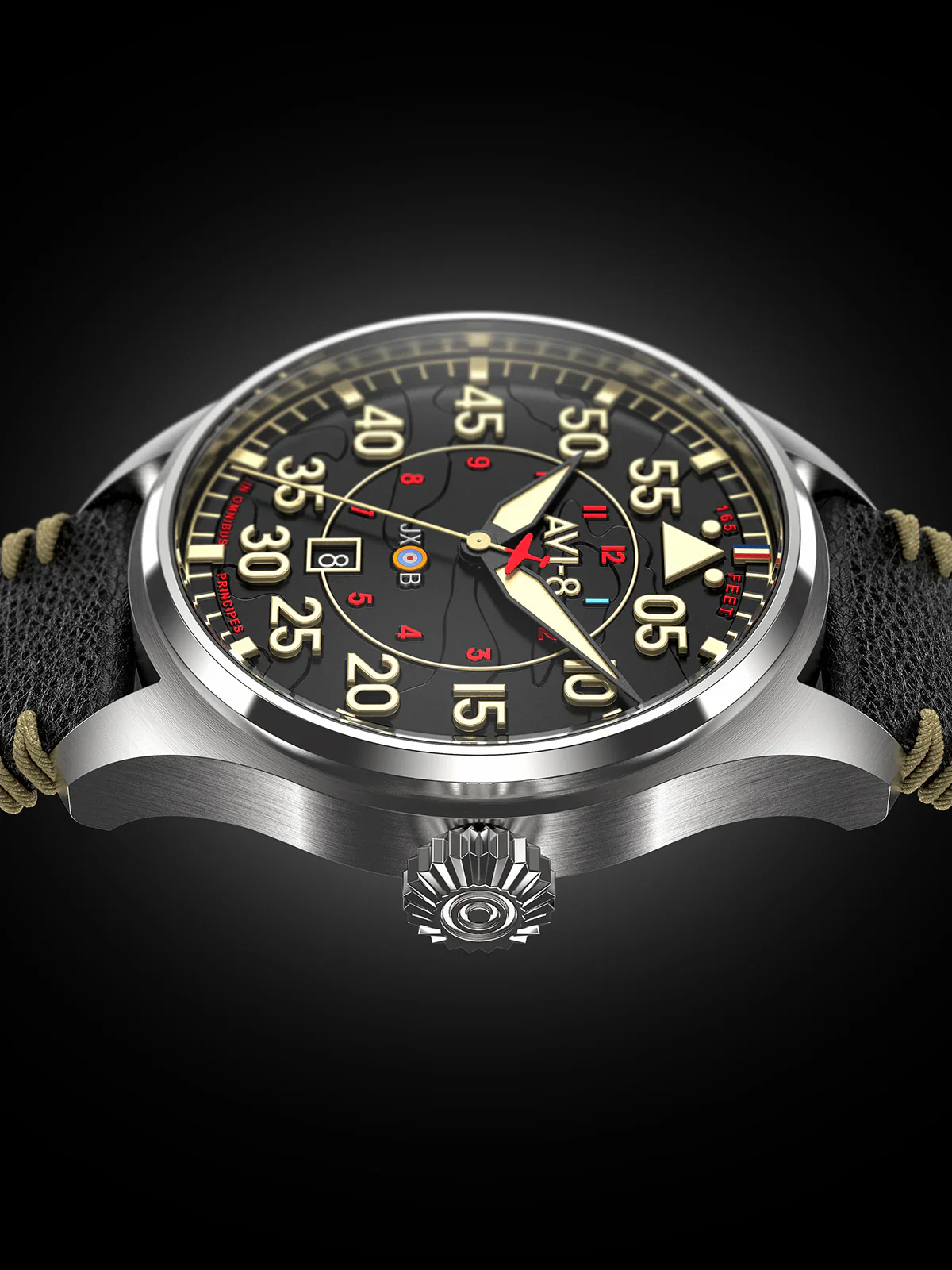 AVI-8 Hawker Hurricane Clowes Automatic Men's Black Watch - Image 3