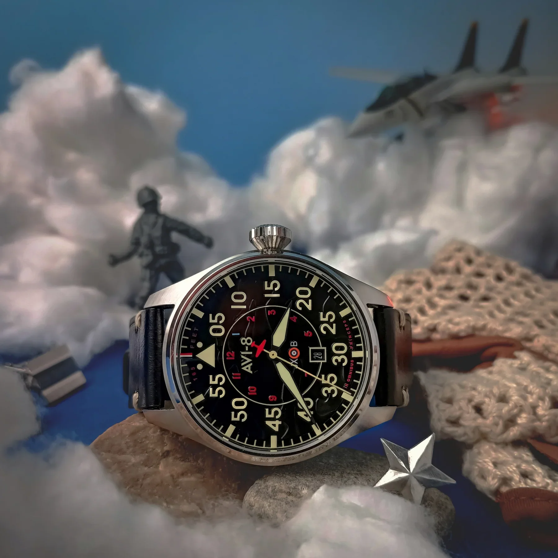 AVI-8 Hawker Hurricane Clowes Automatic Men's Black Watch - Image 6