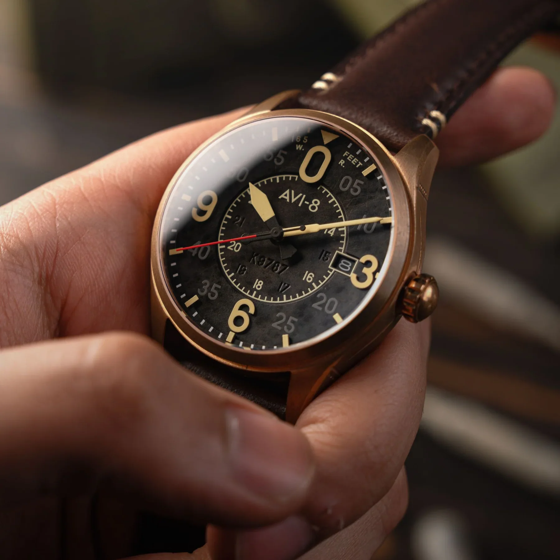 AVI-8 Spitfire Smith Men's Bronze Black Automatic Watch - Image 3