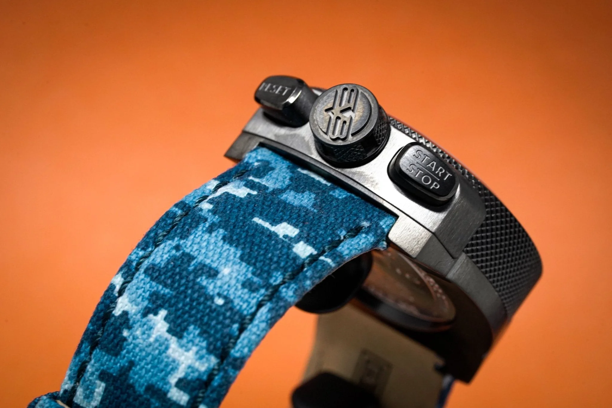 Bomberg Men's Chronograph Watch BOLT-68 Blue Camo Limited Edition - Image 13