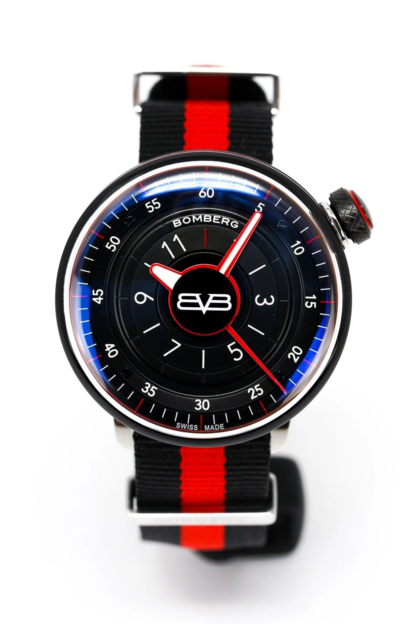 Bomberg Men's Watch BB-01 Black PVD Red - Image 7