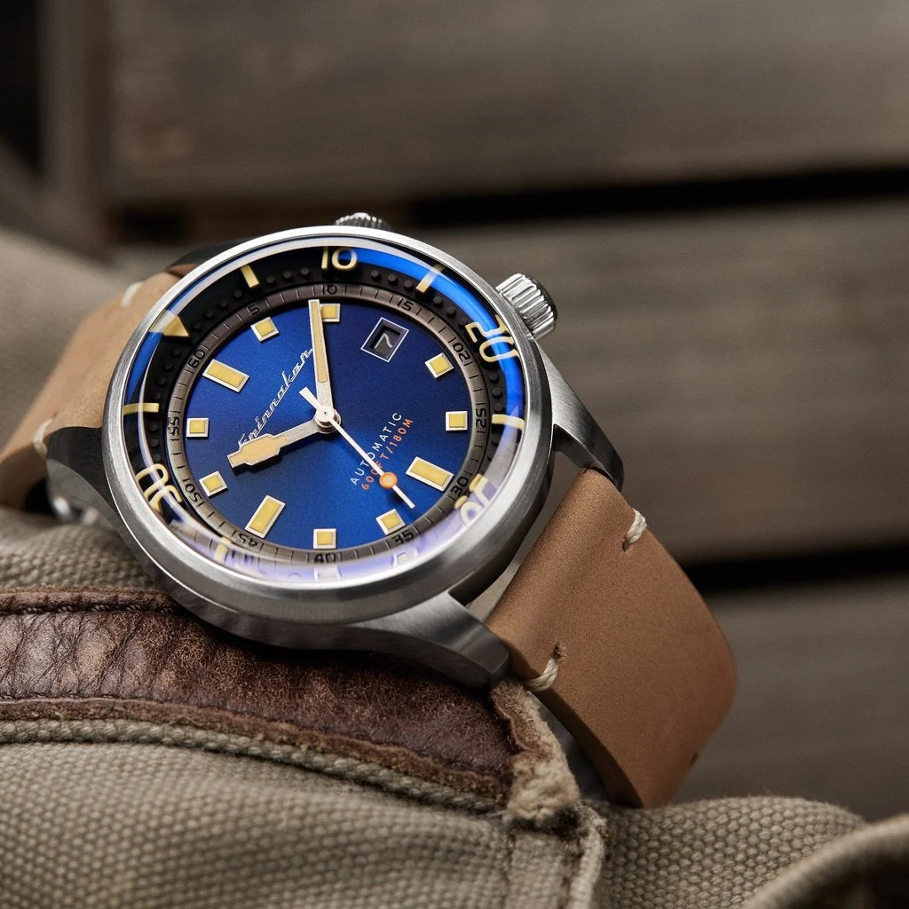 Spinnaker Bradner Automatic Men's Blue Tan Watch - Image 2