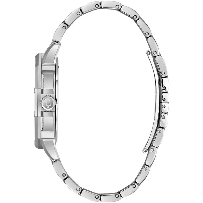 Bulova Crystal Men's Octava Silver Watch - Image 2