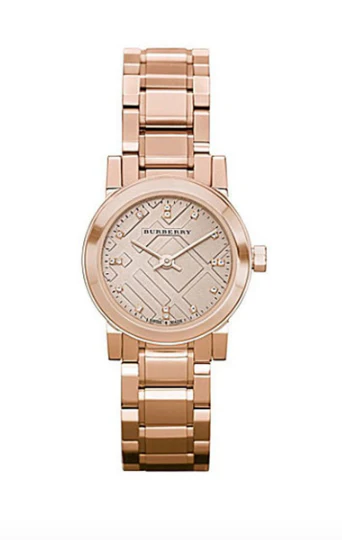 Burberry Ladies The City Diamonds Rose Gold 26mm Watch