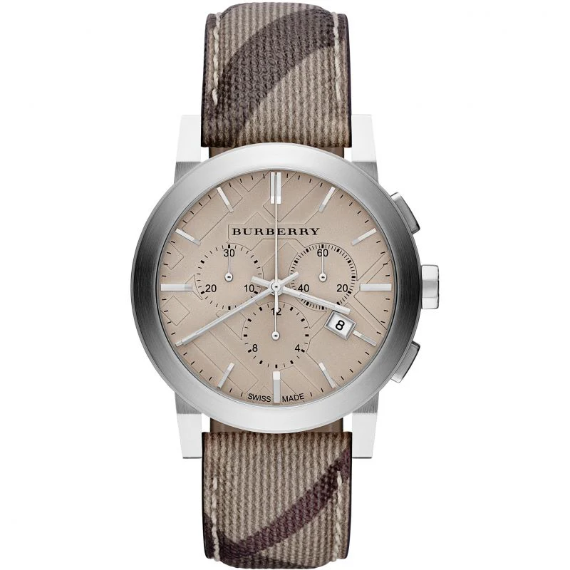 Burberry Men's Chronograph The City 42mm Smoke Check Watch