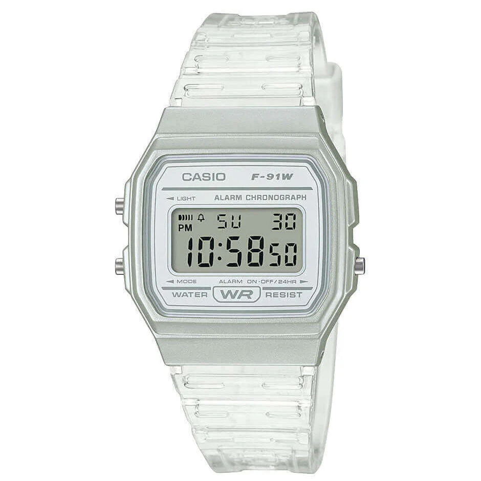 Casio F-91 Classic Unisex Transparent Watch
