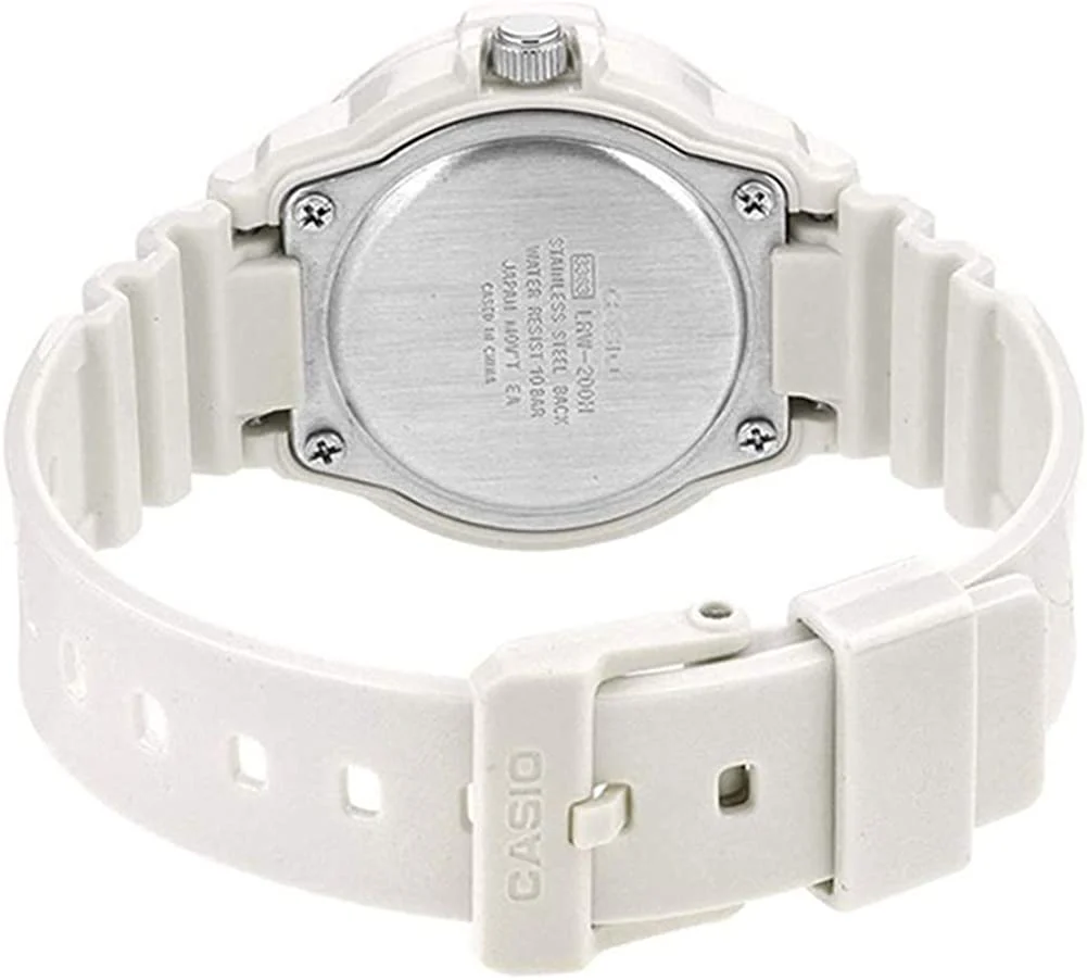 Casio Ladies Watch Analogue White Black - Image 2