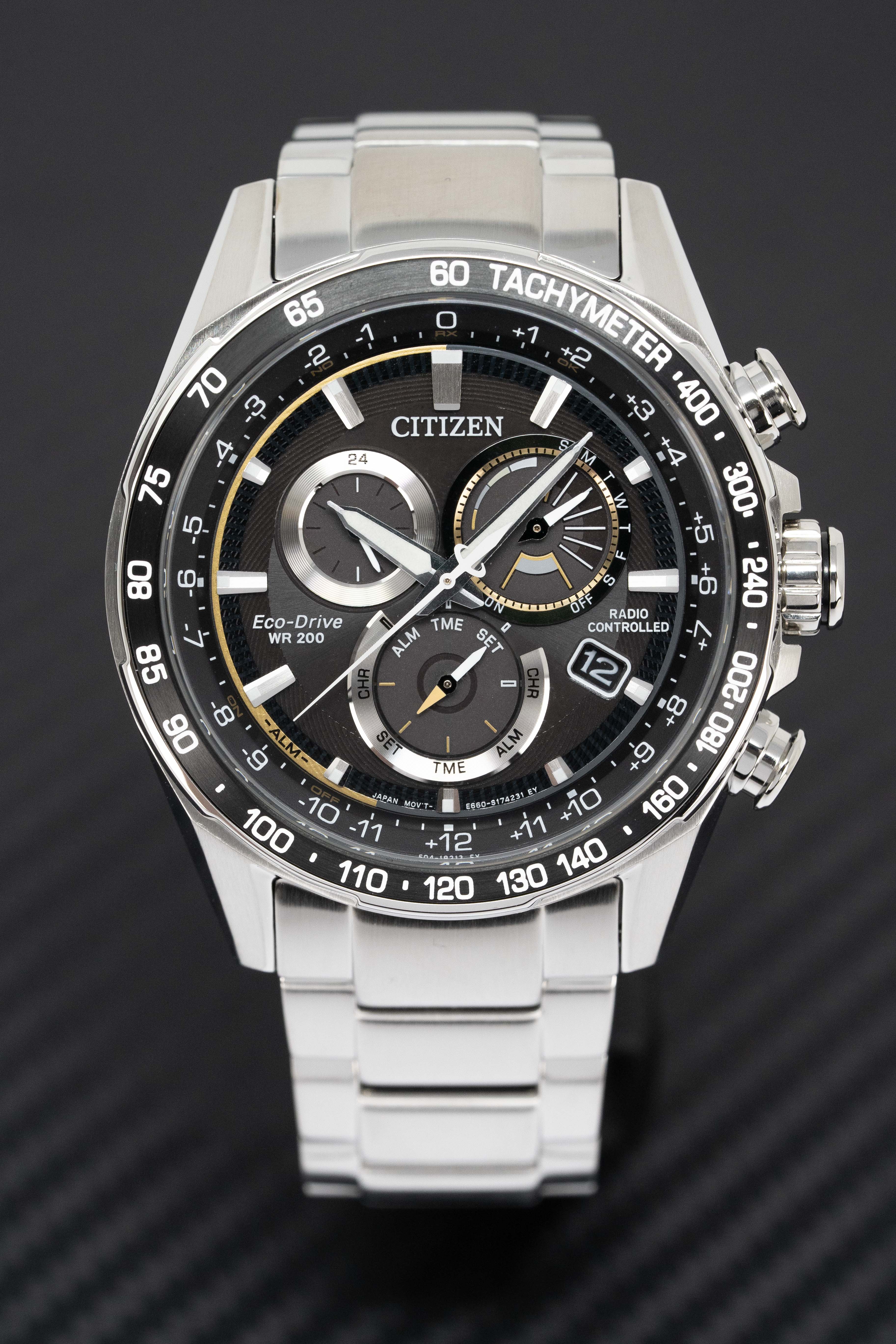 Citizen Eco-Drive Radio Controlled Men's Watch Black - Image 7