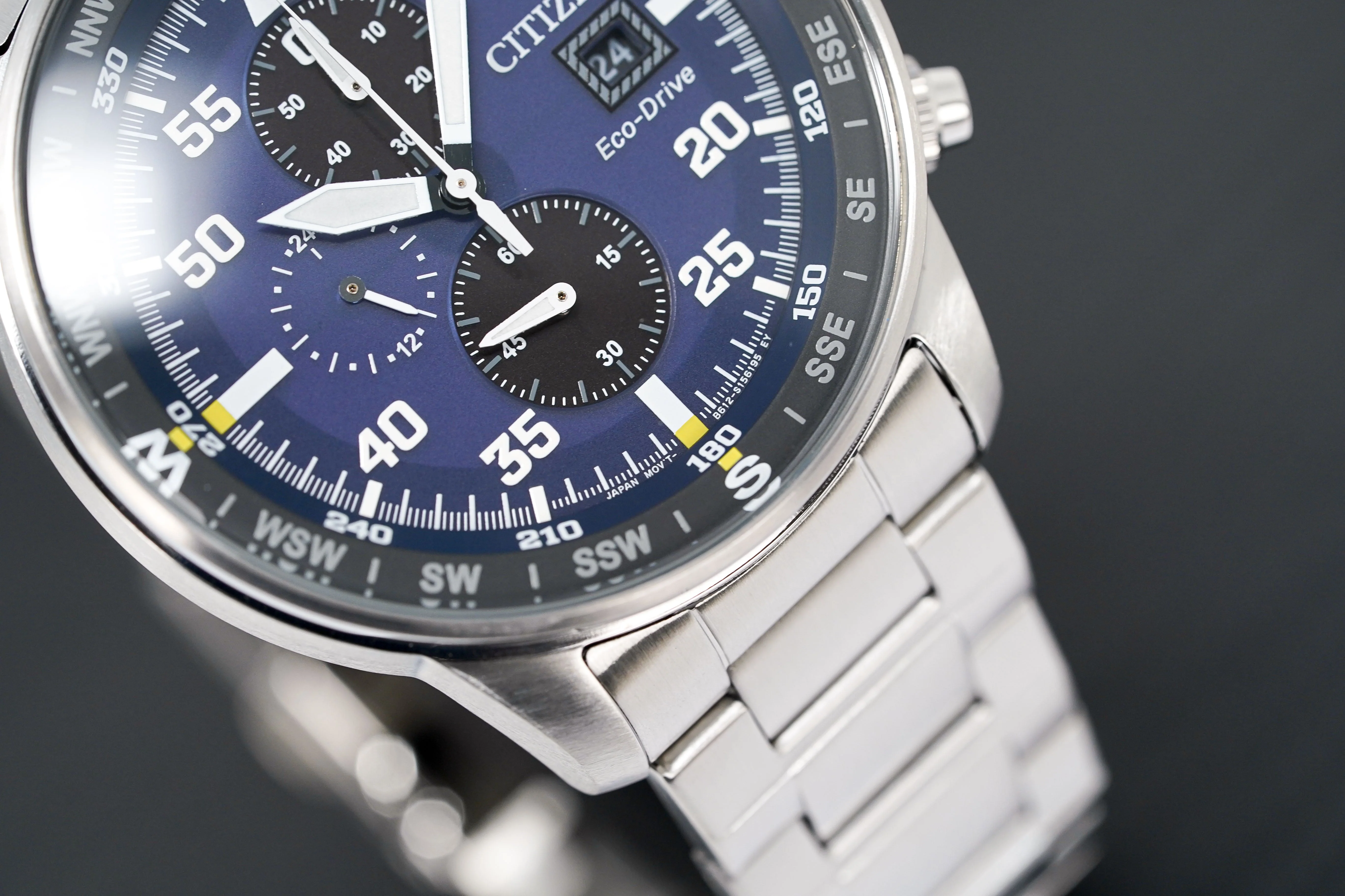 Citizen Men's Watch Eco-Drive Aviator Chronograph Blue - Image 8