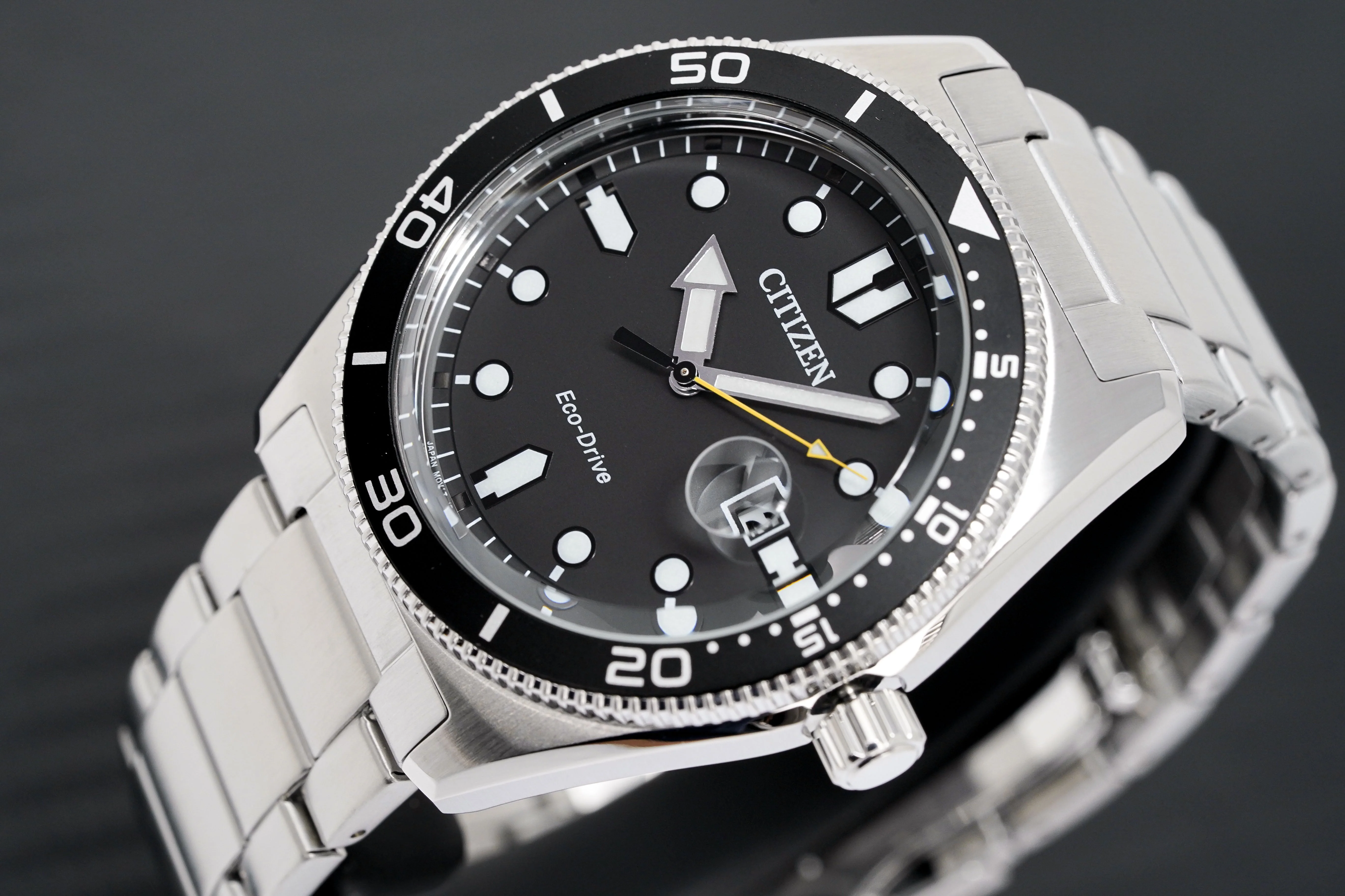 Citizen Men's Watch Eco-Drive Sport Black Silver - Image 4