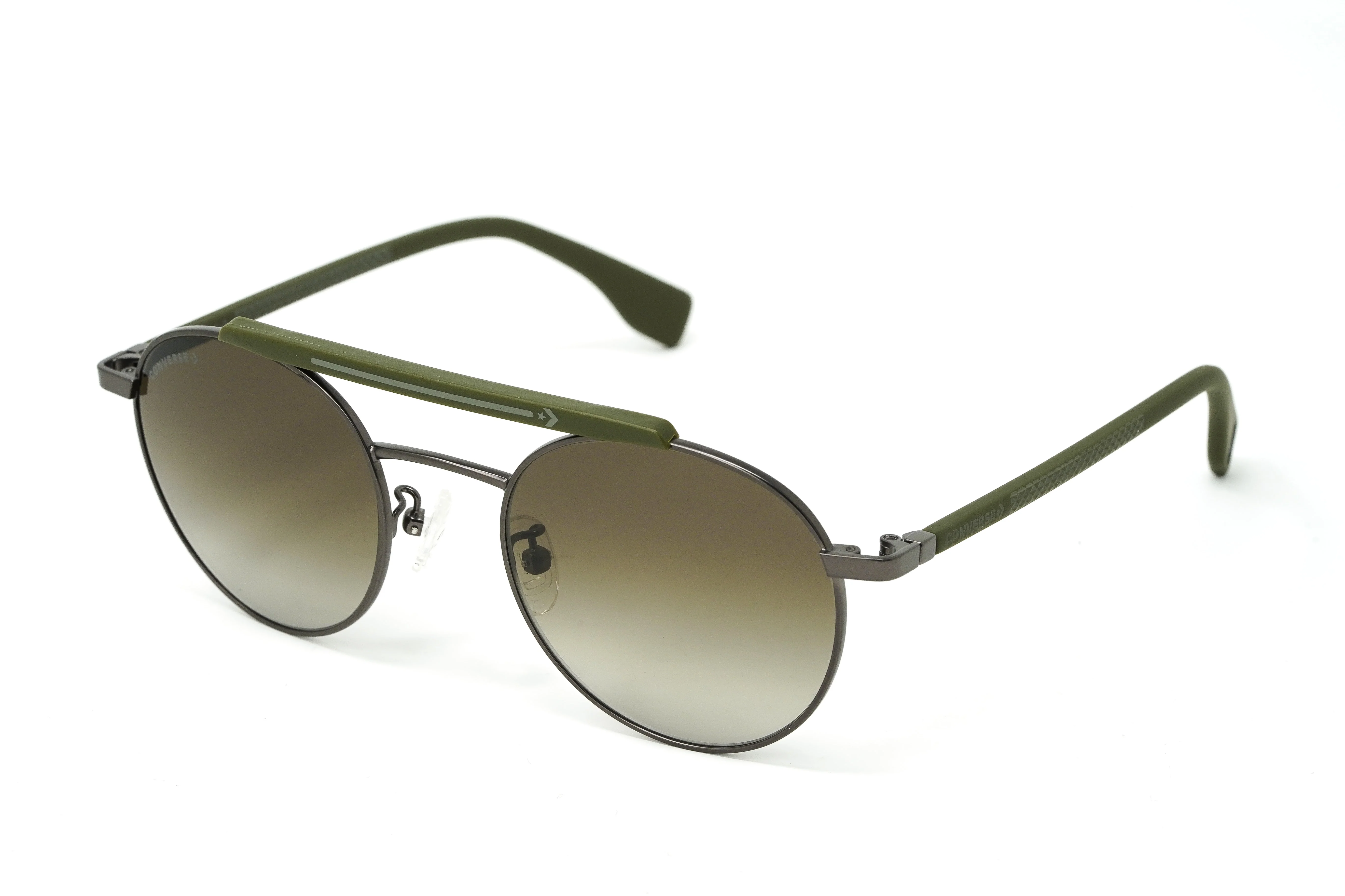 Converse Men's Sunglasses Pilot Grey and Khaki - Image 7