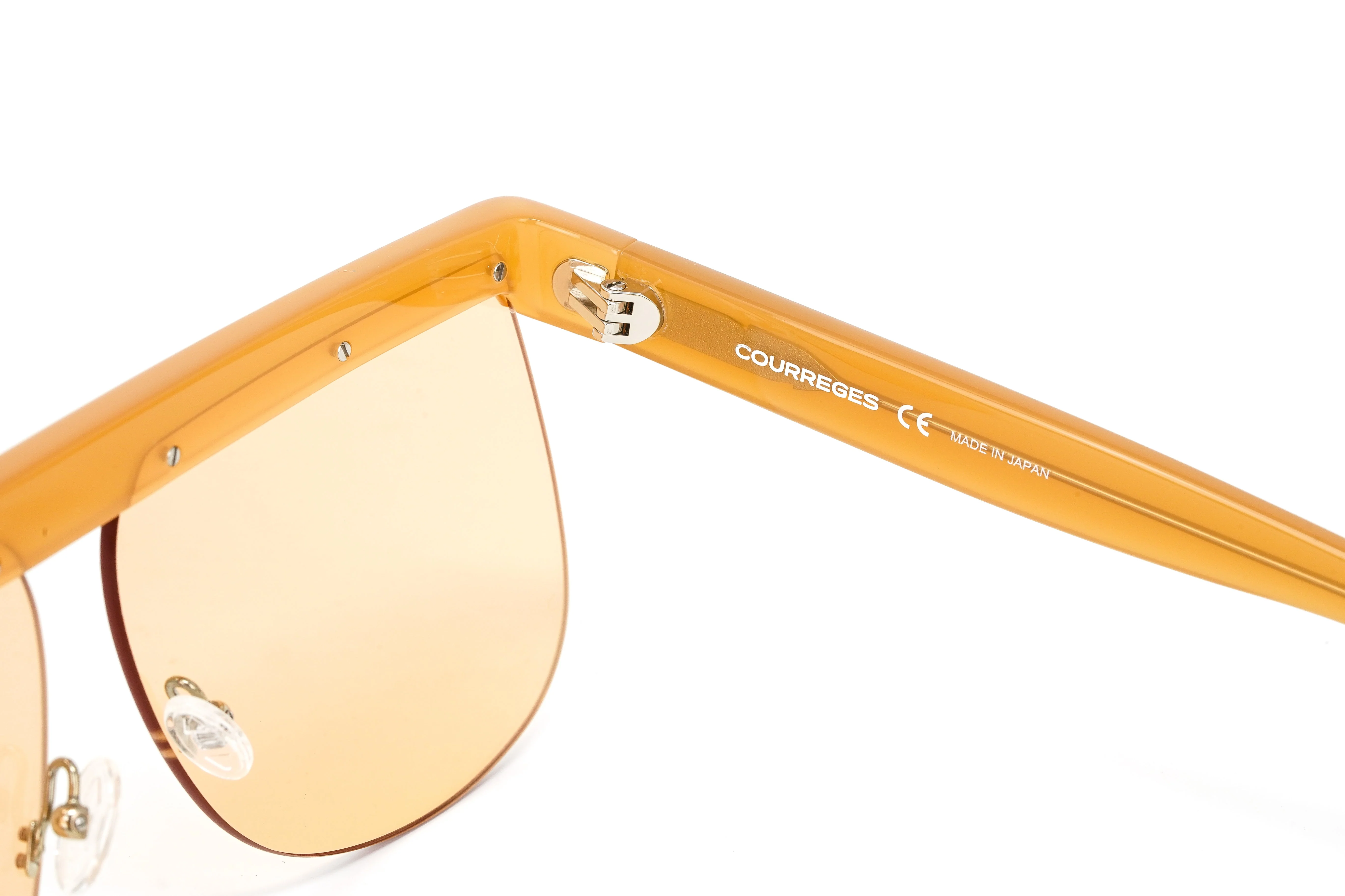 Courrèges Women's Sunglasses Oversized Flat Top Orange - Image 4