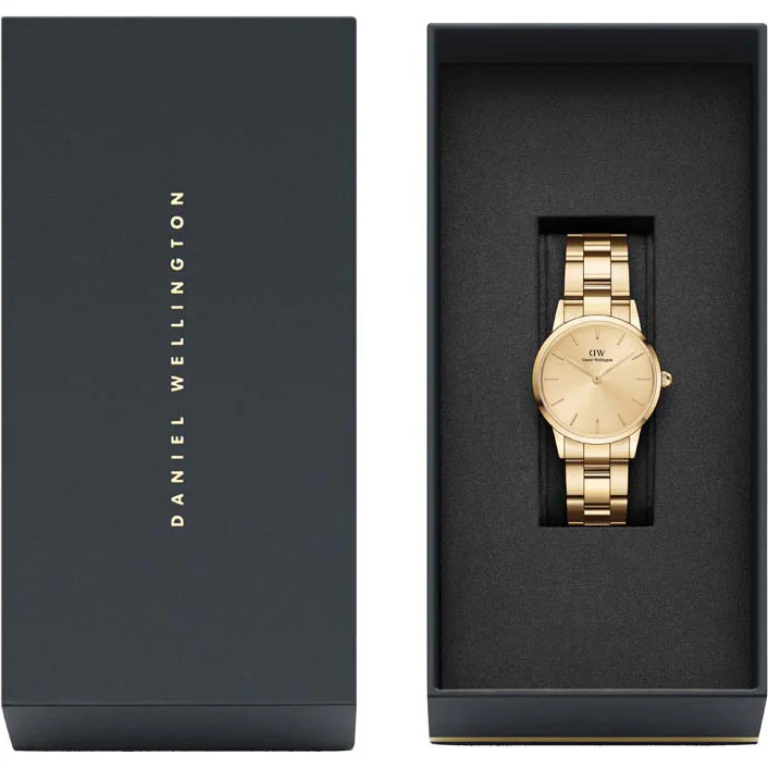 Daniel Wellington Ladies Gold Iconic Link Unitone Watch - Image 4