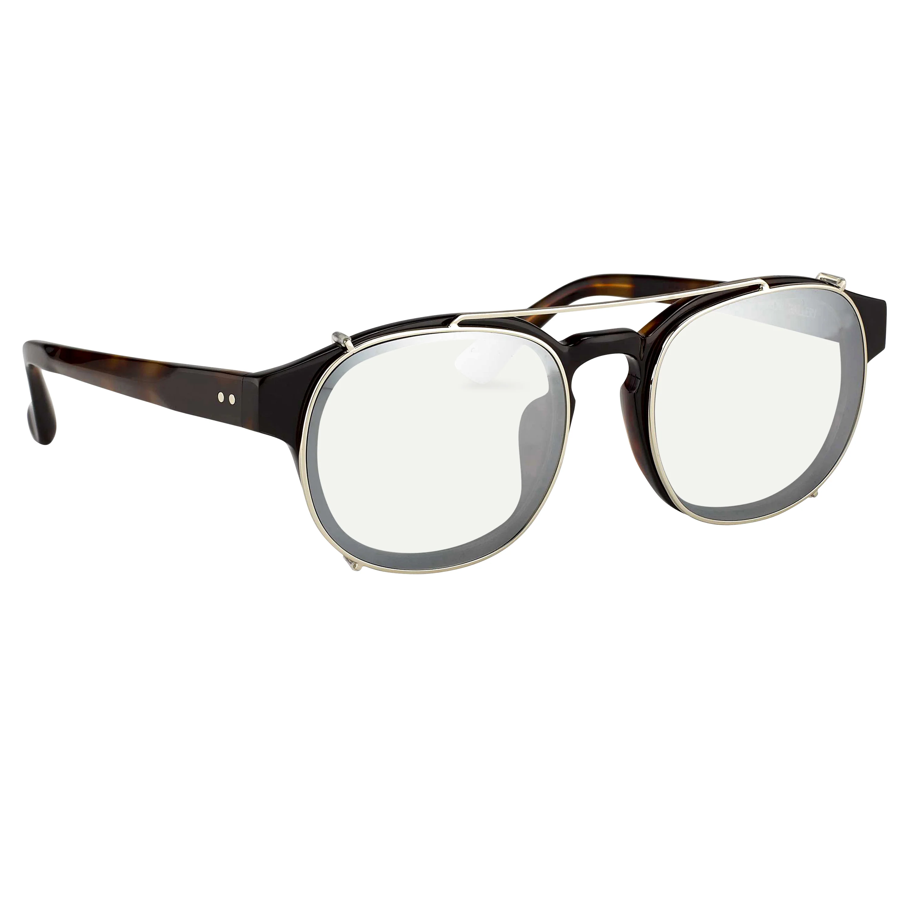 Dries Van Noten Men's Oval Clear Sunglasses