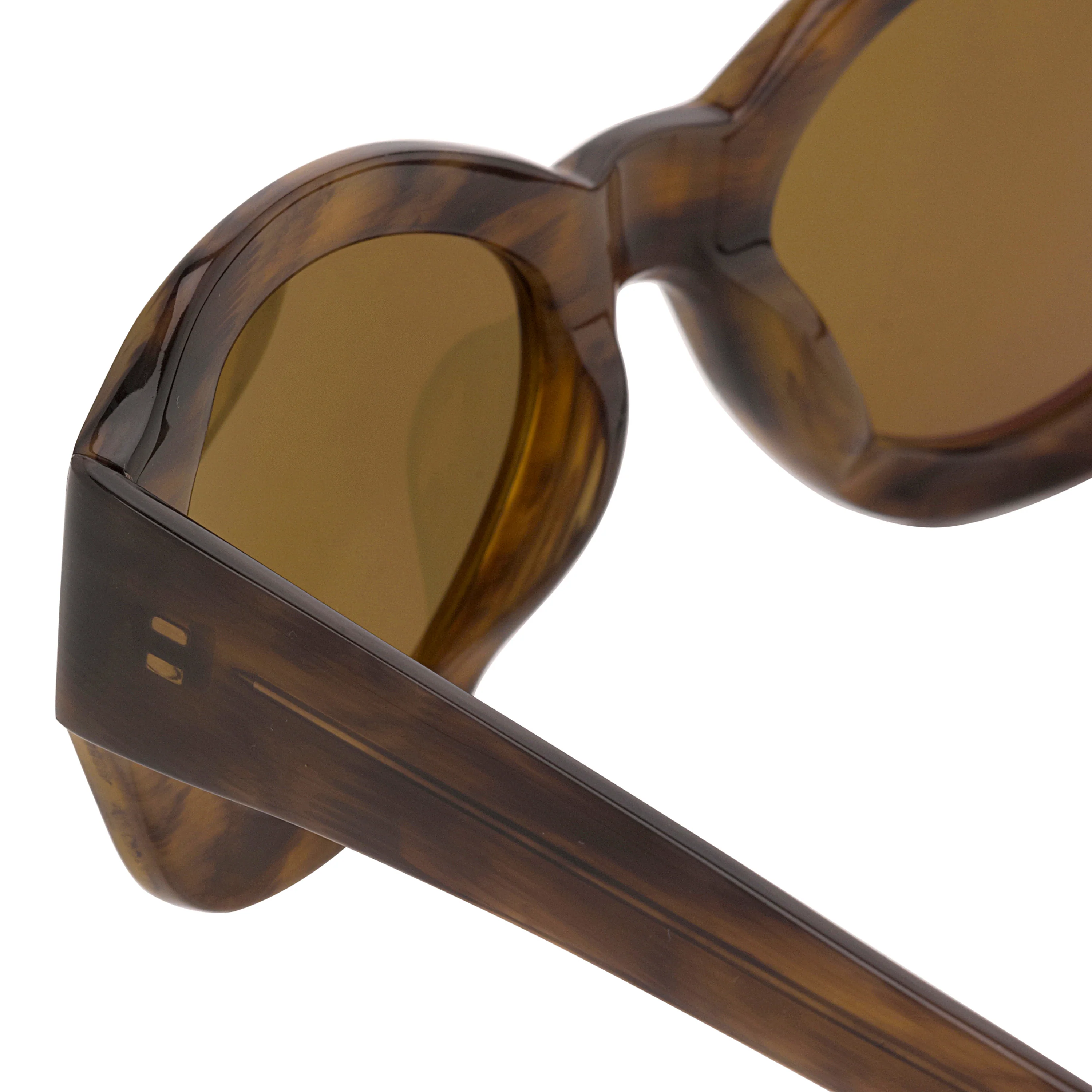 Dries Van Noten Unisex Oversized Brown Sunglasses - Image 4