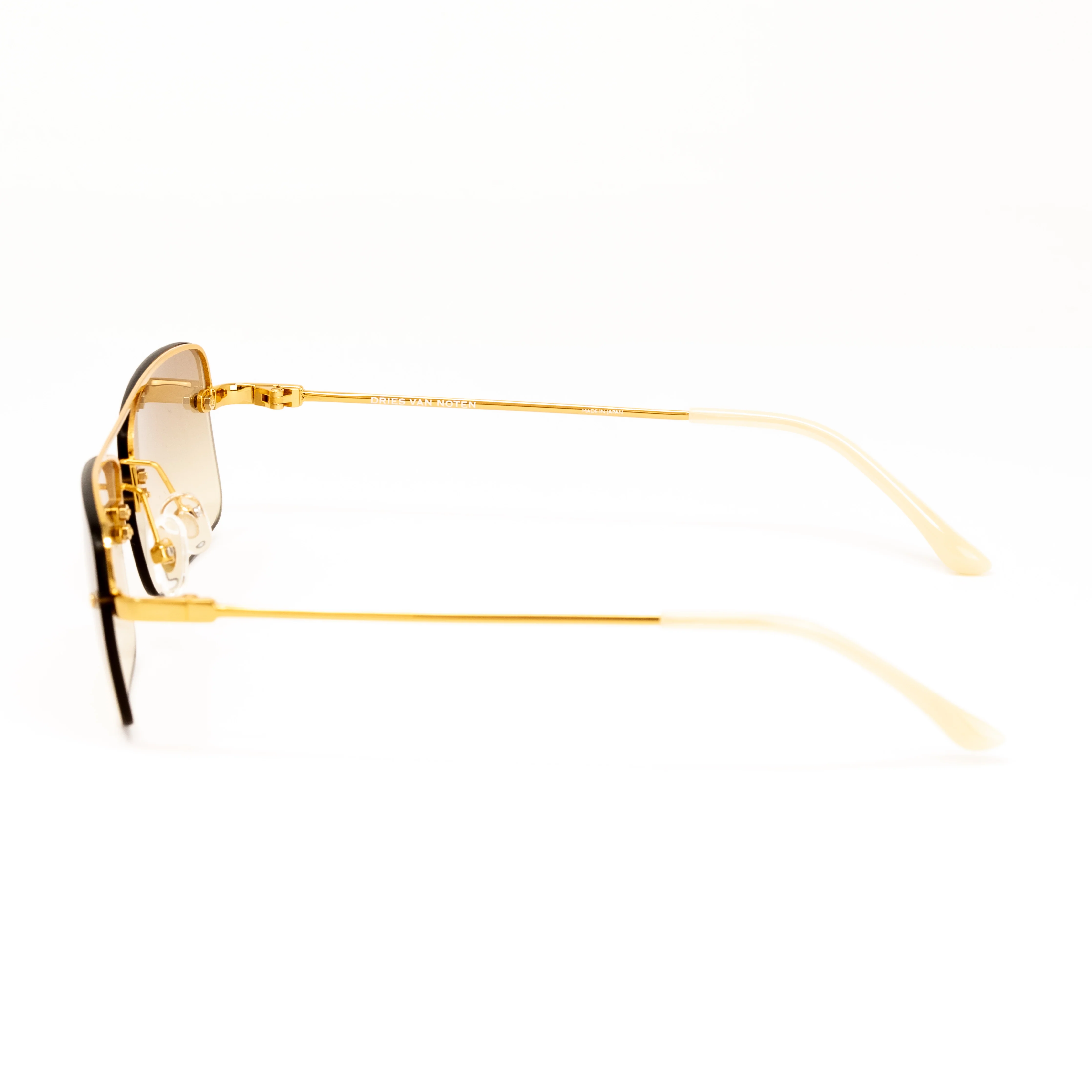 Dries Van Noten x Linda Farrow Gold Sunglasses - Image 2