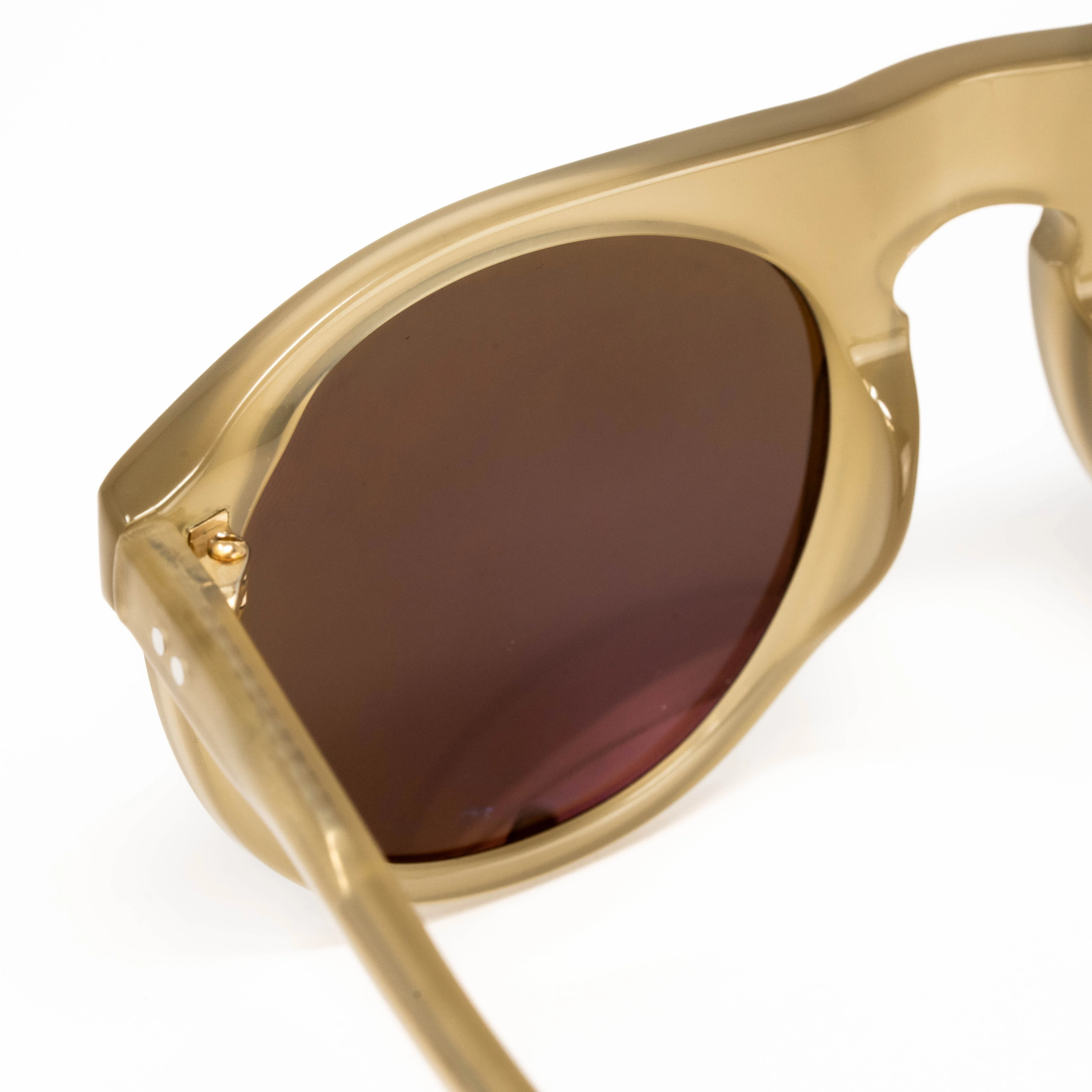 Dries Van Noten x Linda Farrow Beige Sunglasses - Image 4