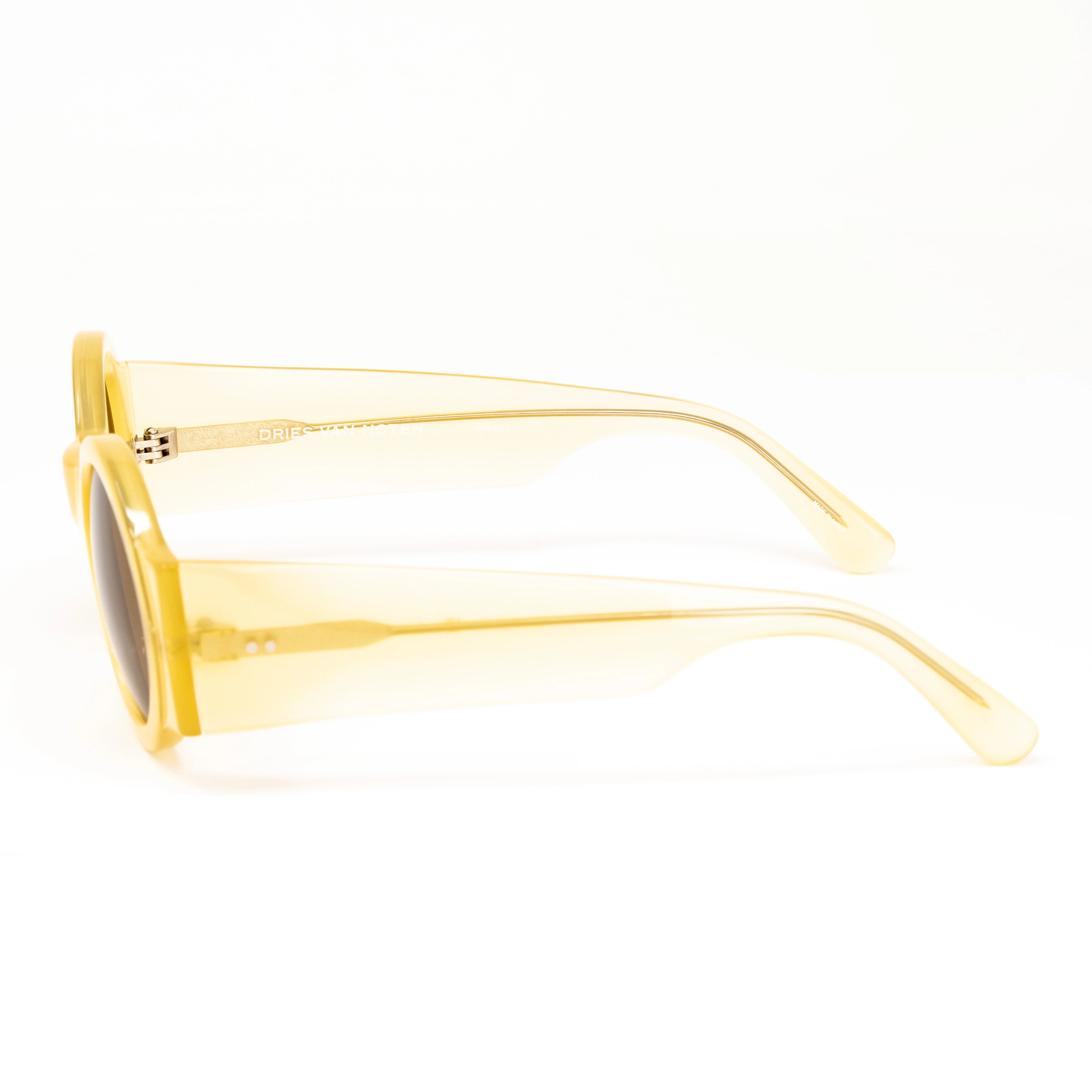 Dries Van Noten x Linda Farrow Yellow Sunglasses - Image 2