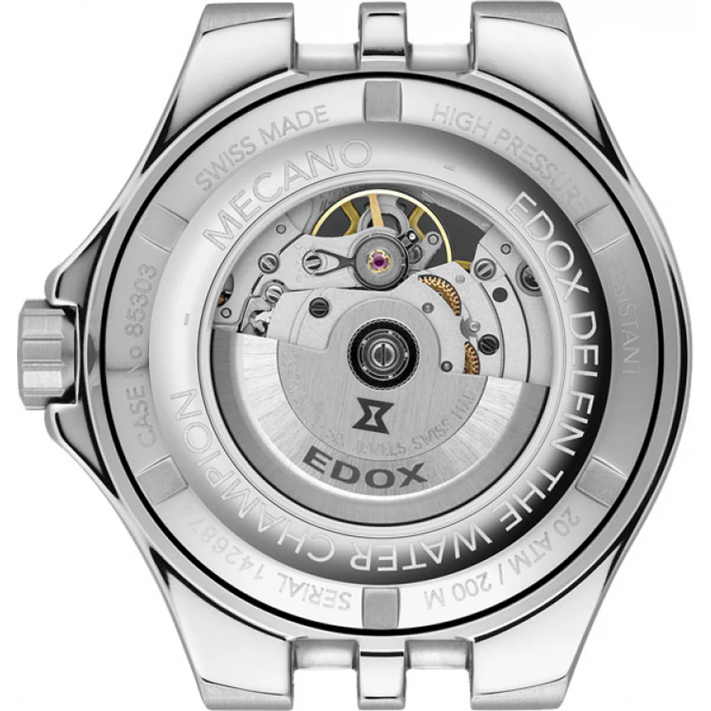 Edox Delfin Mecano Men's Blue Watch - Image 2
