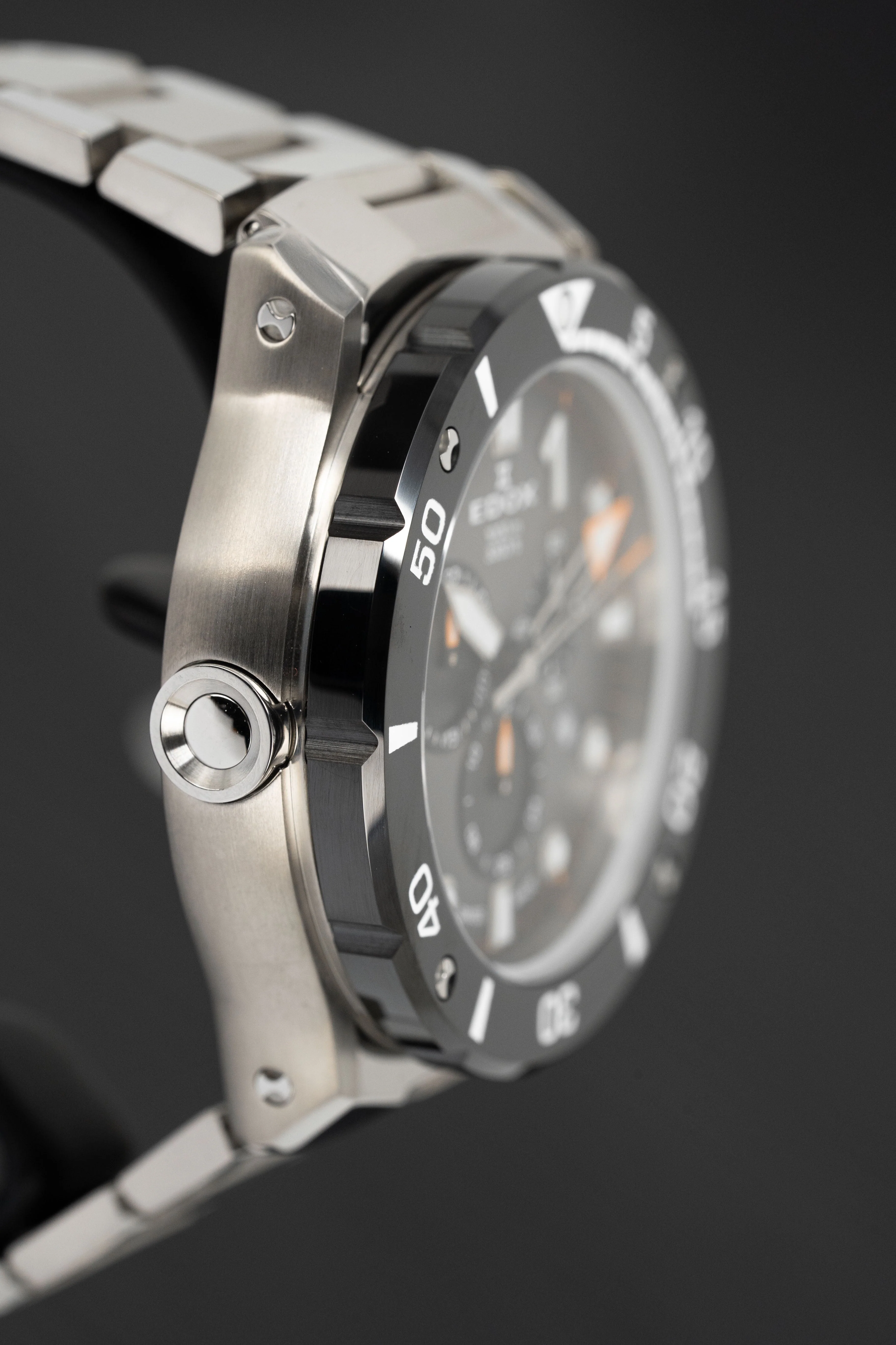 Edox Men's Watch CO-1 Chronograph Black Titanium - Image 8