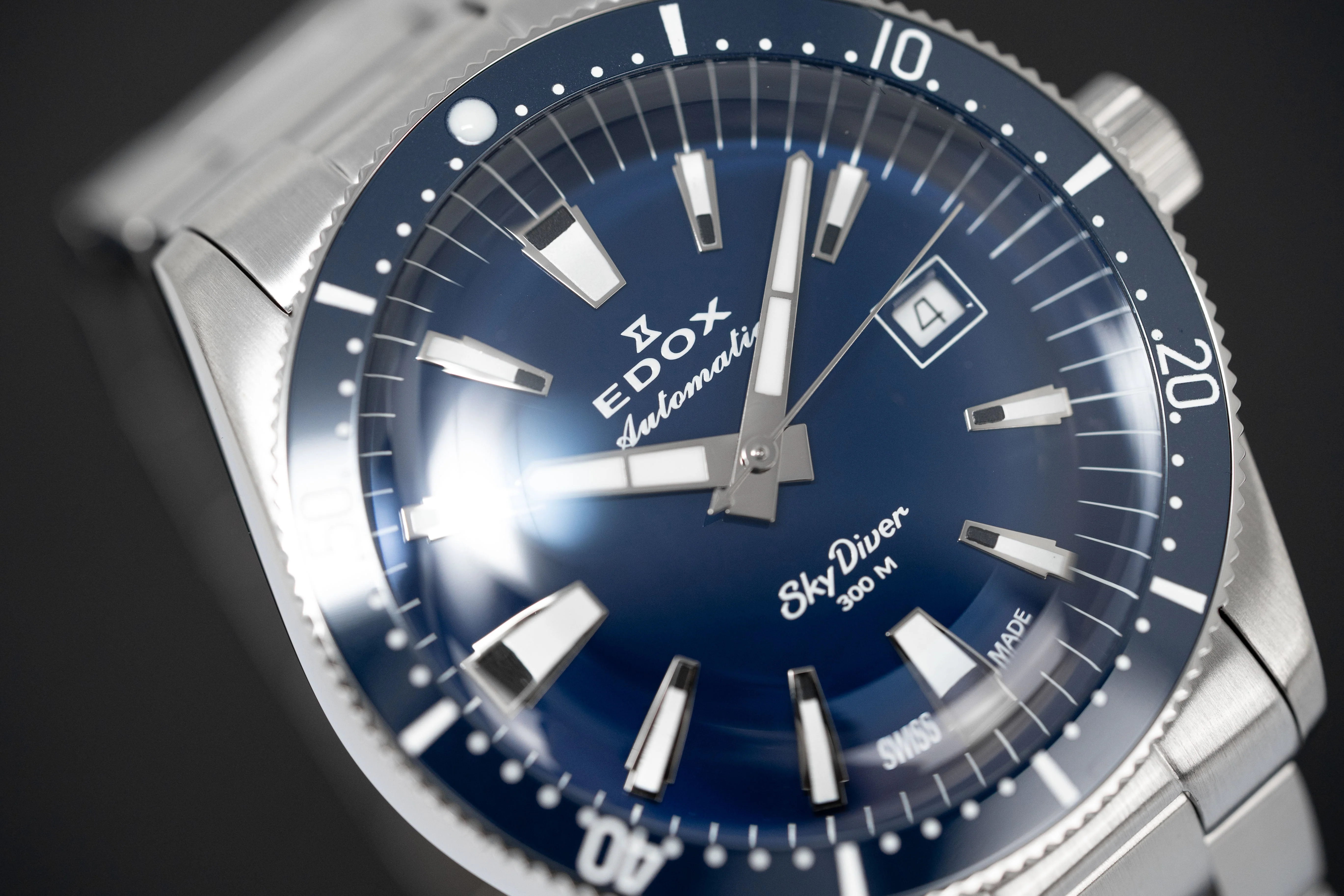 Edox Men's Watch Limited Edition Sky Diver Automatic Blue - Image 4