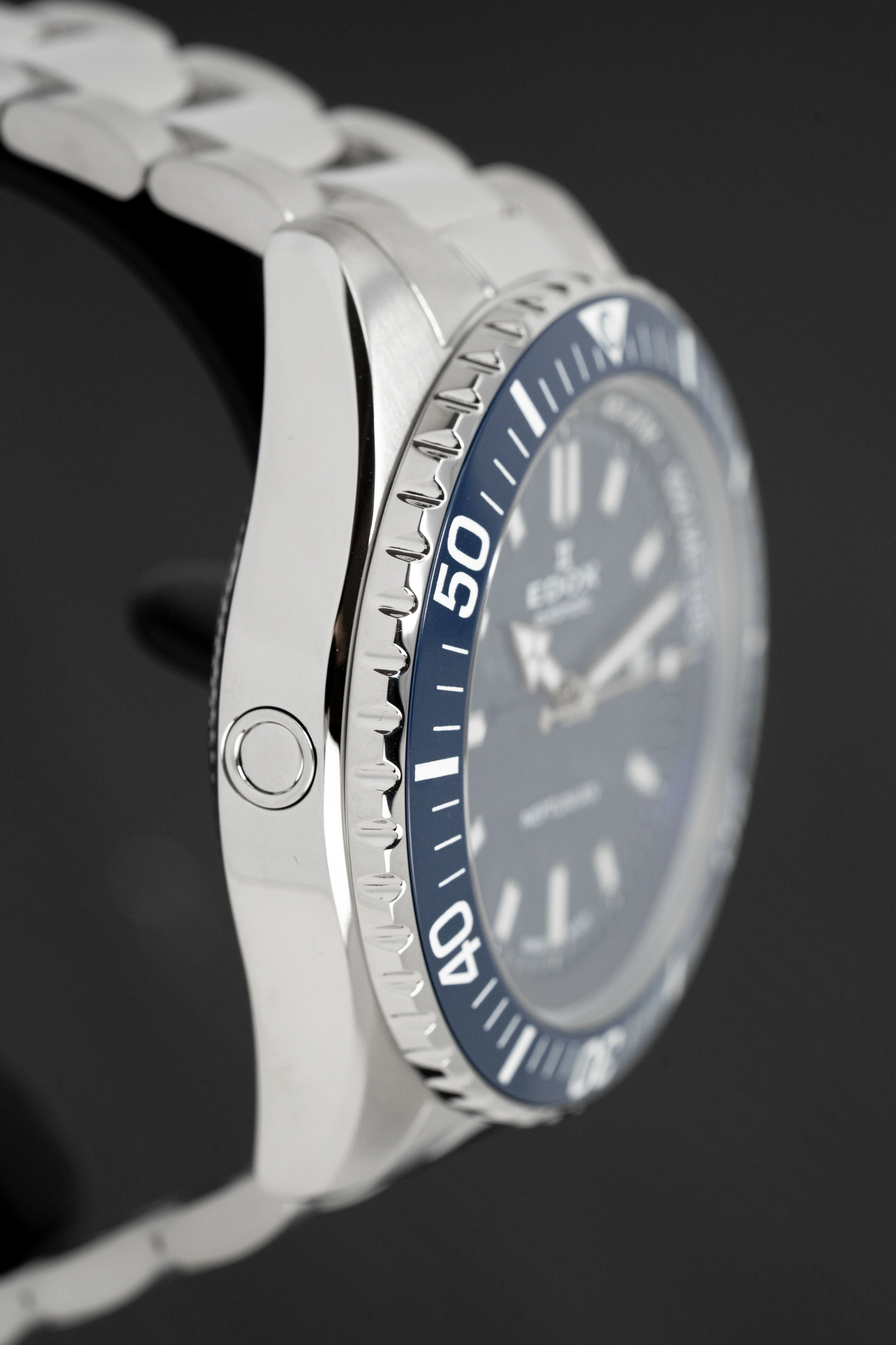 Edox Men's Watch Neptunian Automatic Steel Blue - Image 8