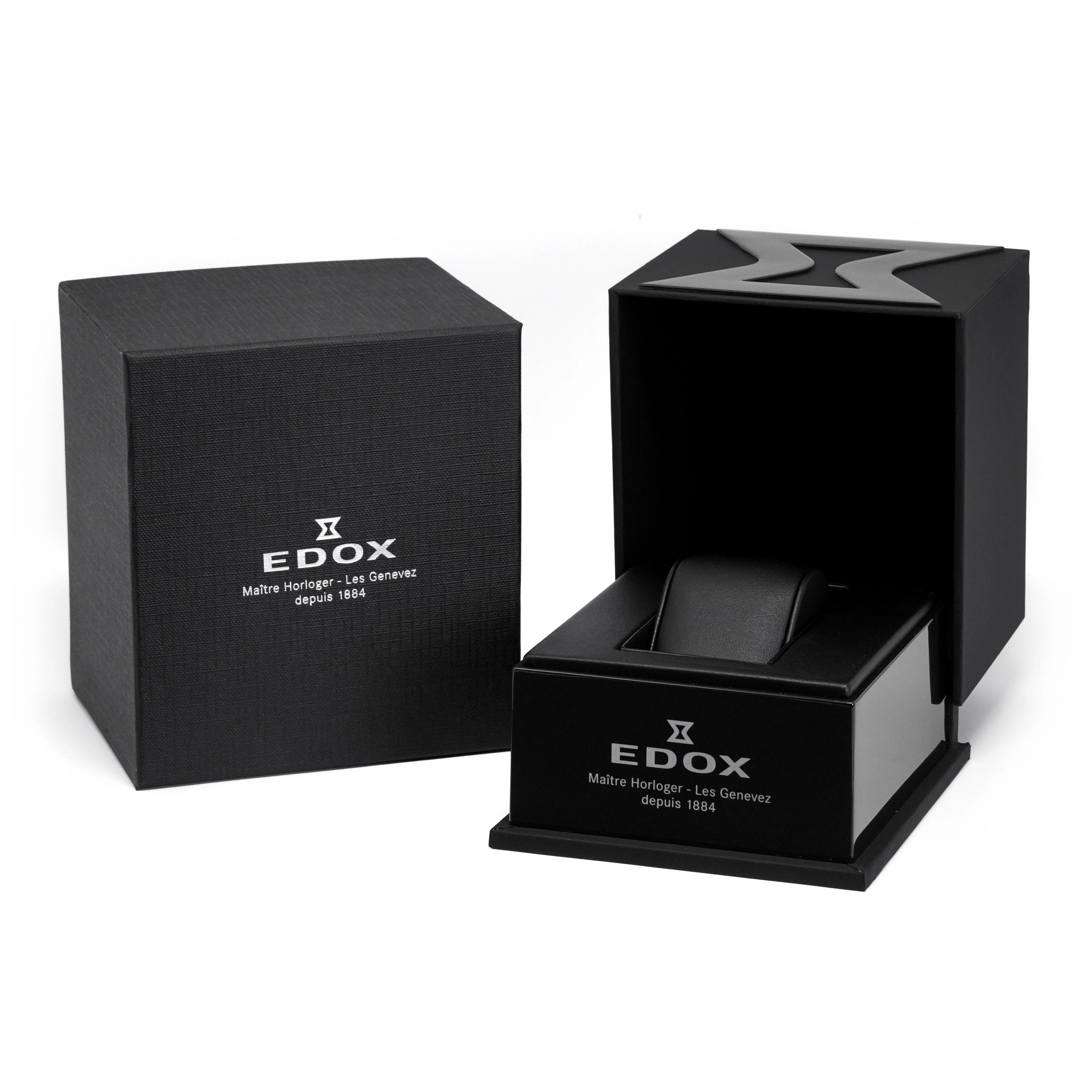 Edox Women's Automatic Watch Les Vauberts Open Heart Rose Gold 37mm - Image 10