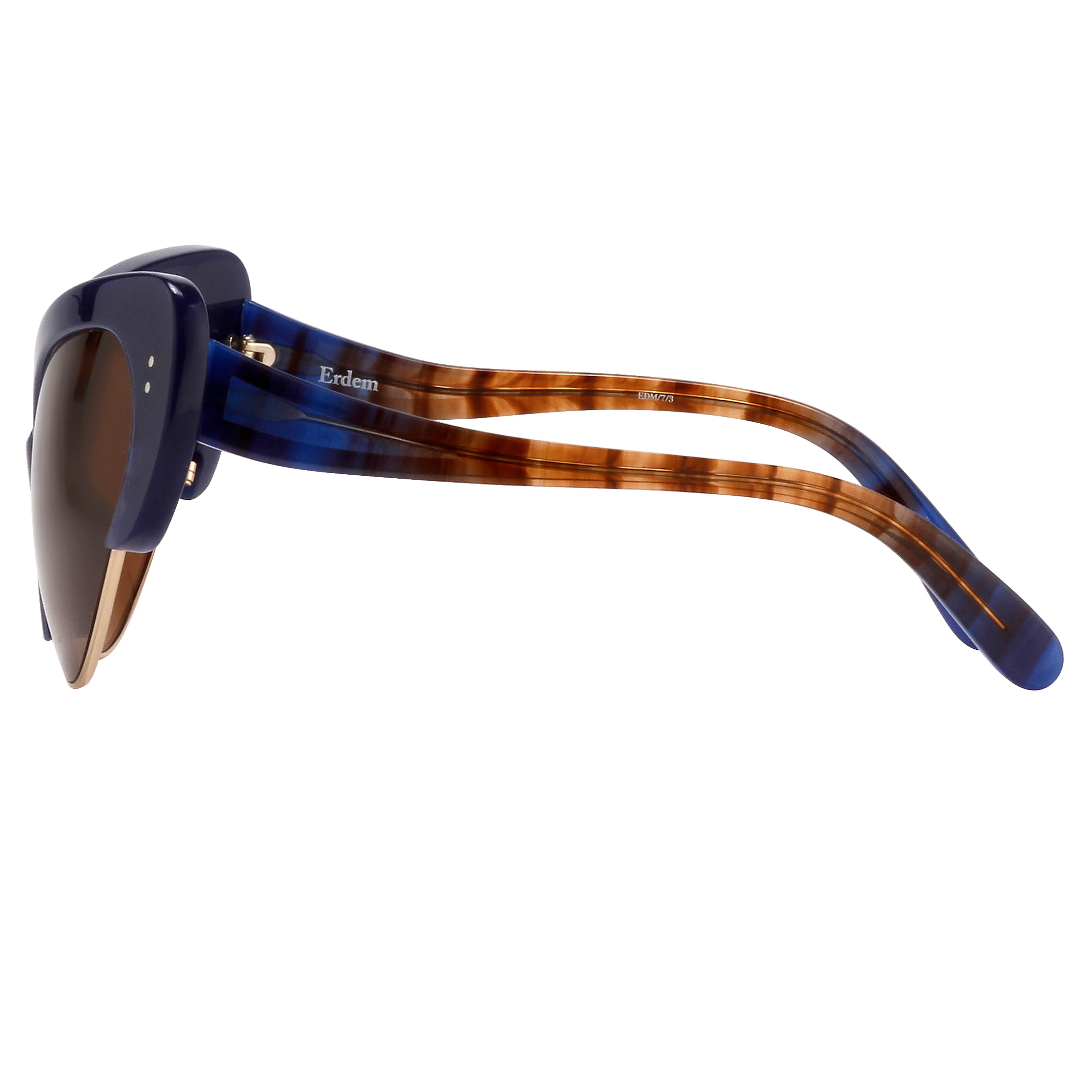 Erdem Ladies Cat Eye Brown Sunglasses - Image 3