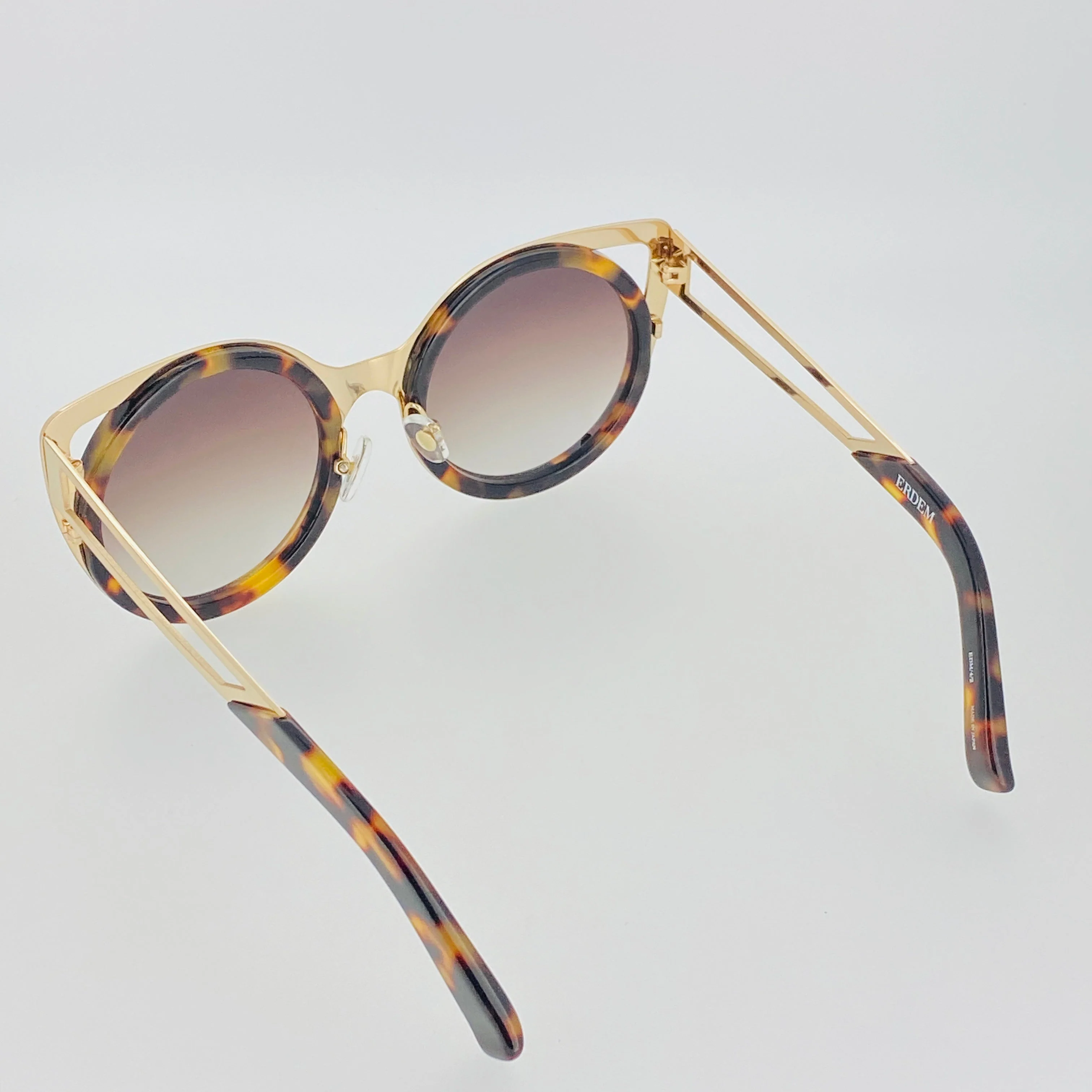 Erdem Ladies Sunglasses Cat Eye Tortoise Shell Gold and Brown - Image 5