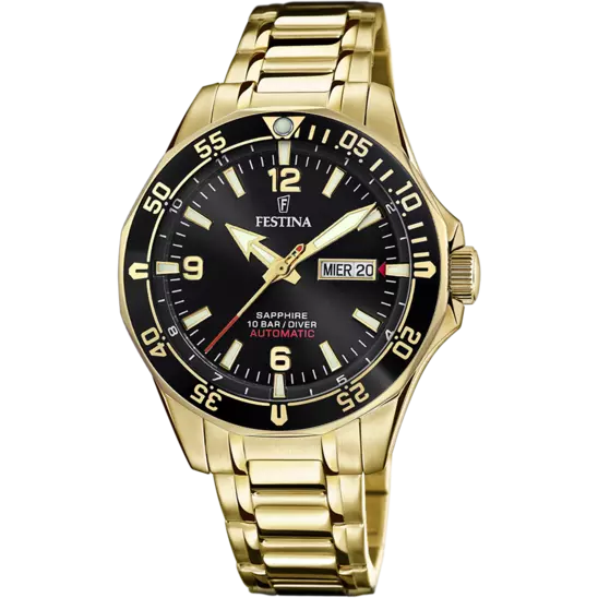 Festina Automatic Men's Black Gold Watch