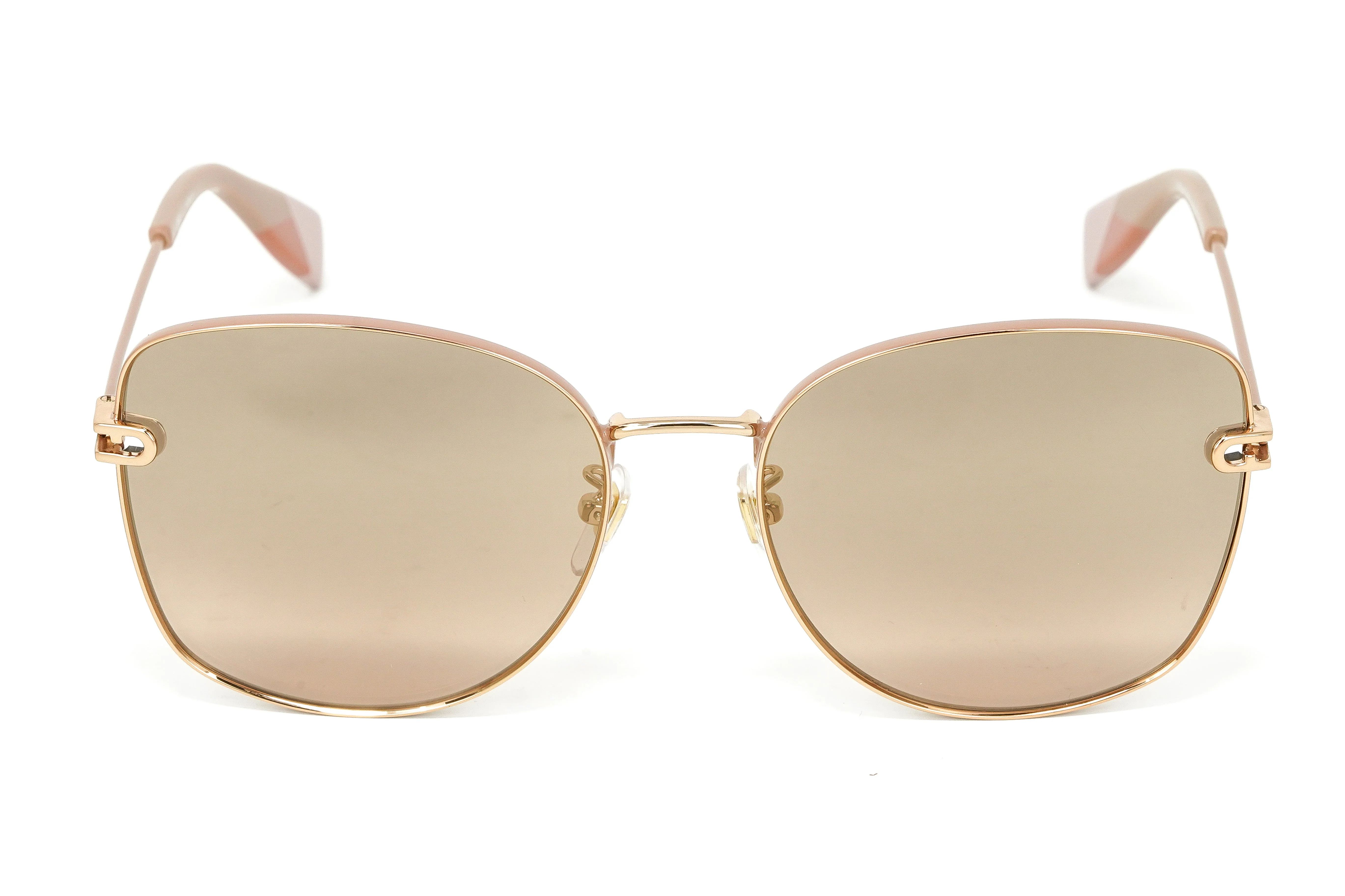 Furla Women's Butterfly SunglassesGold/Brown - Image 2