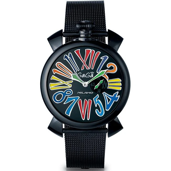 Gaga Milano Men's Black Slim Watch