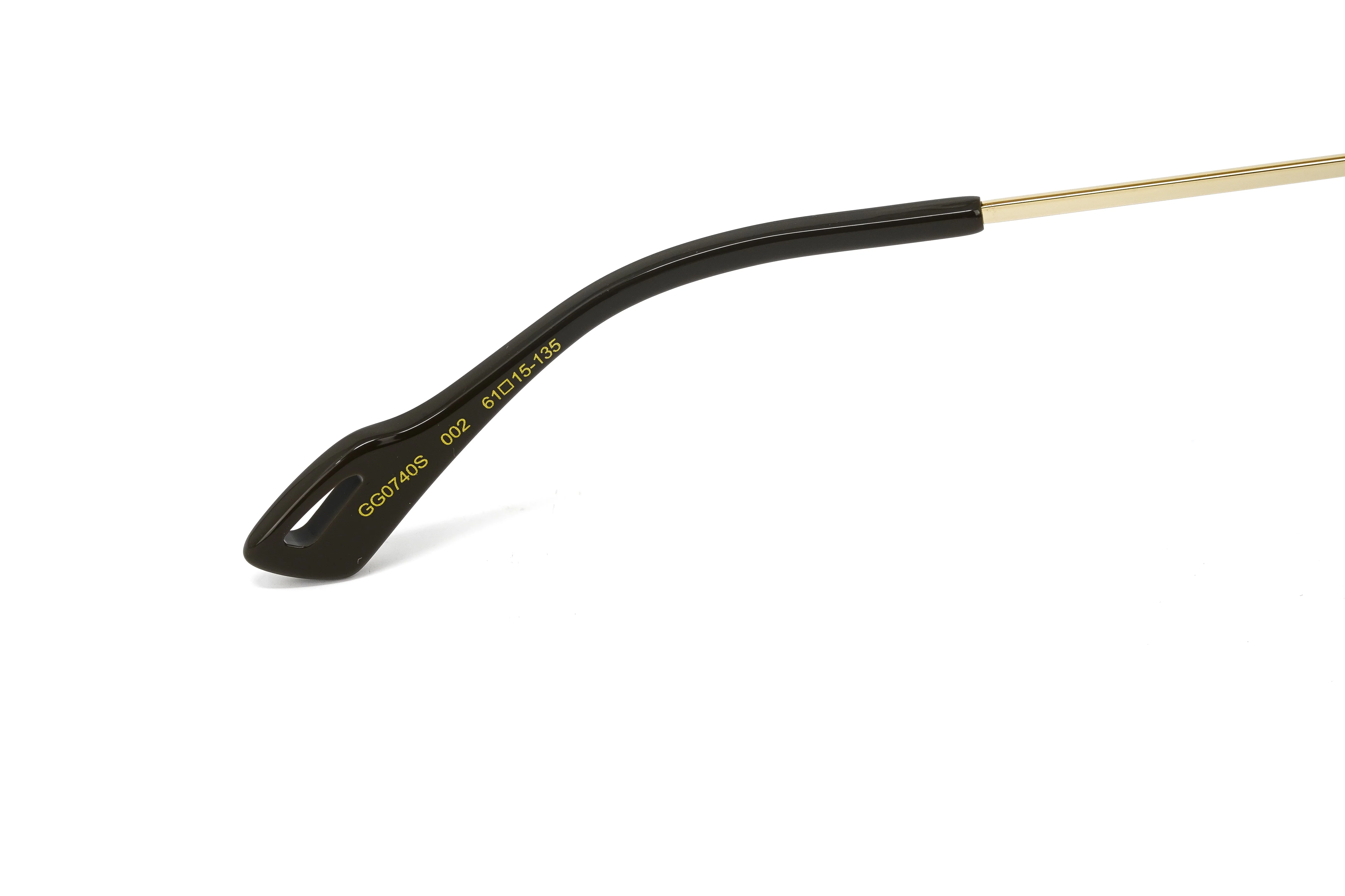 Gucci Unisex Sunglasses Oversized Pilot Blue Gold - Image 5