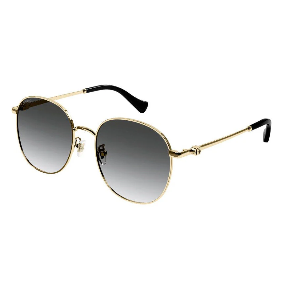 Gucci Women's Sunglasses Oversized Square Gold Black