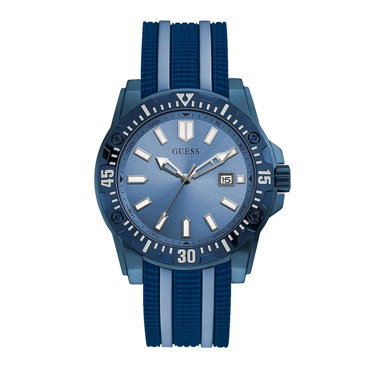 Guess Crew Men's Watch Blue PVD