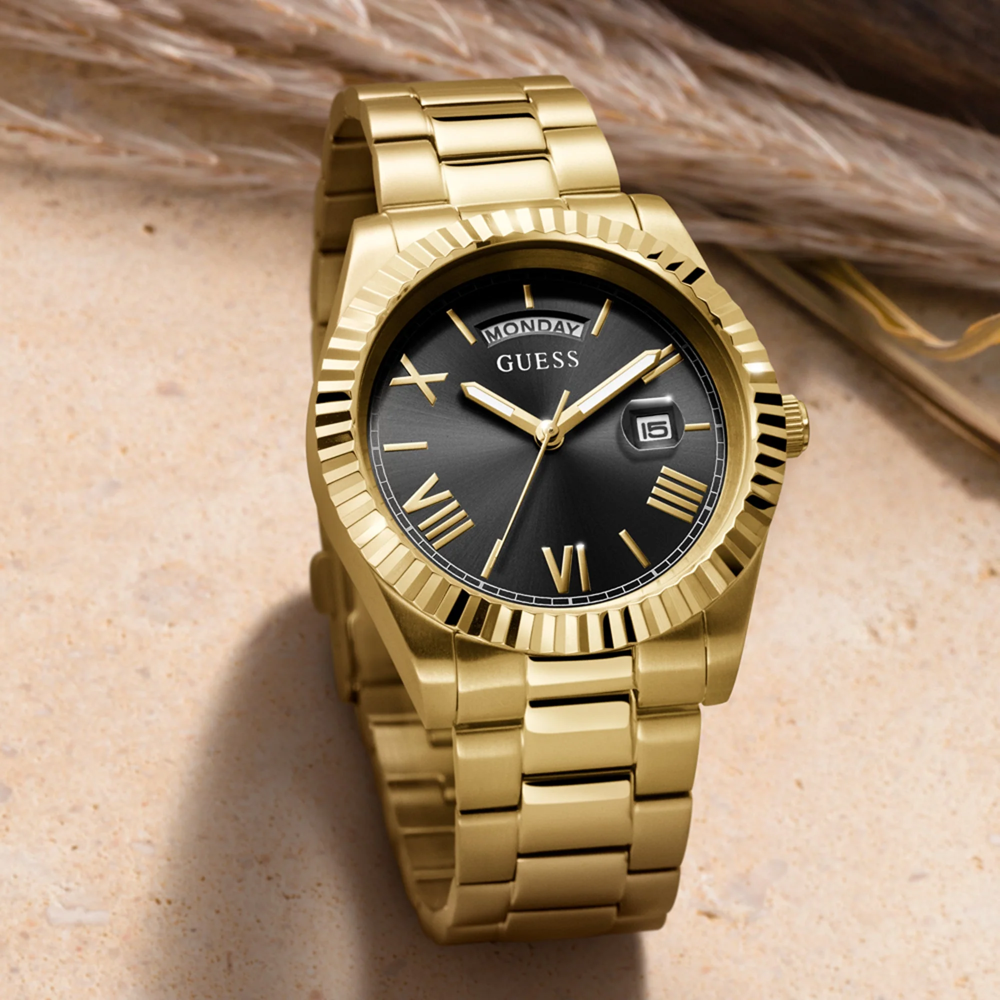 Guess Men's Connoisseur Gold Watch - Image 5