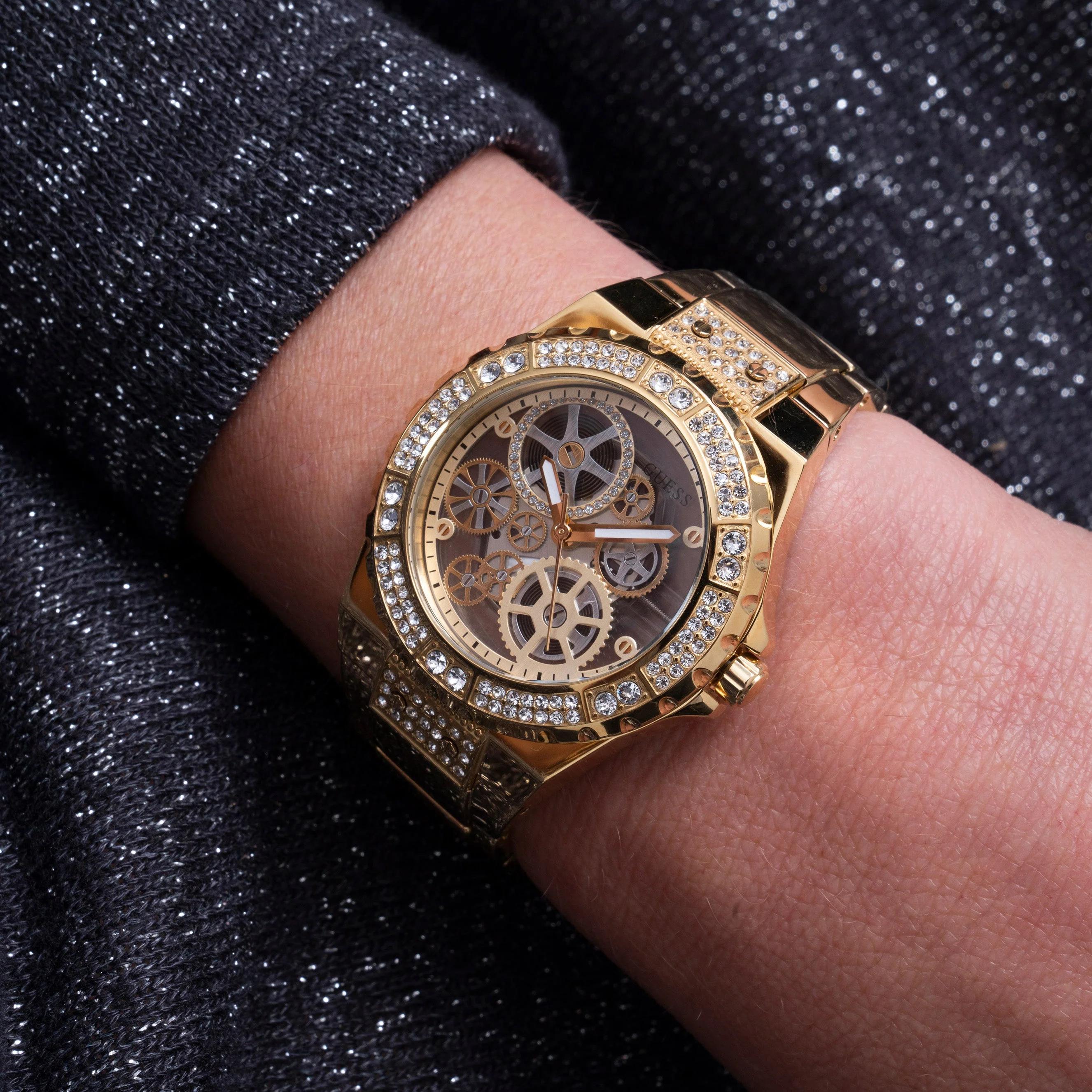 Guess Ladies Reveal Gold Watch - Image 6