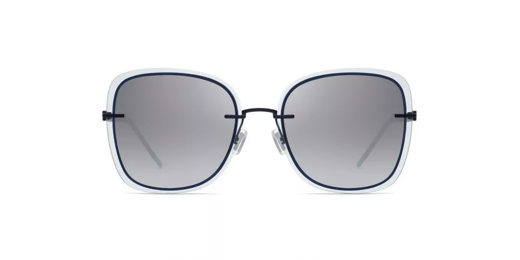 Boss by BOSS Women's Sunglasses Square Rimless Blue/Grey - Image 2