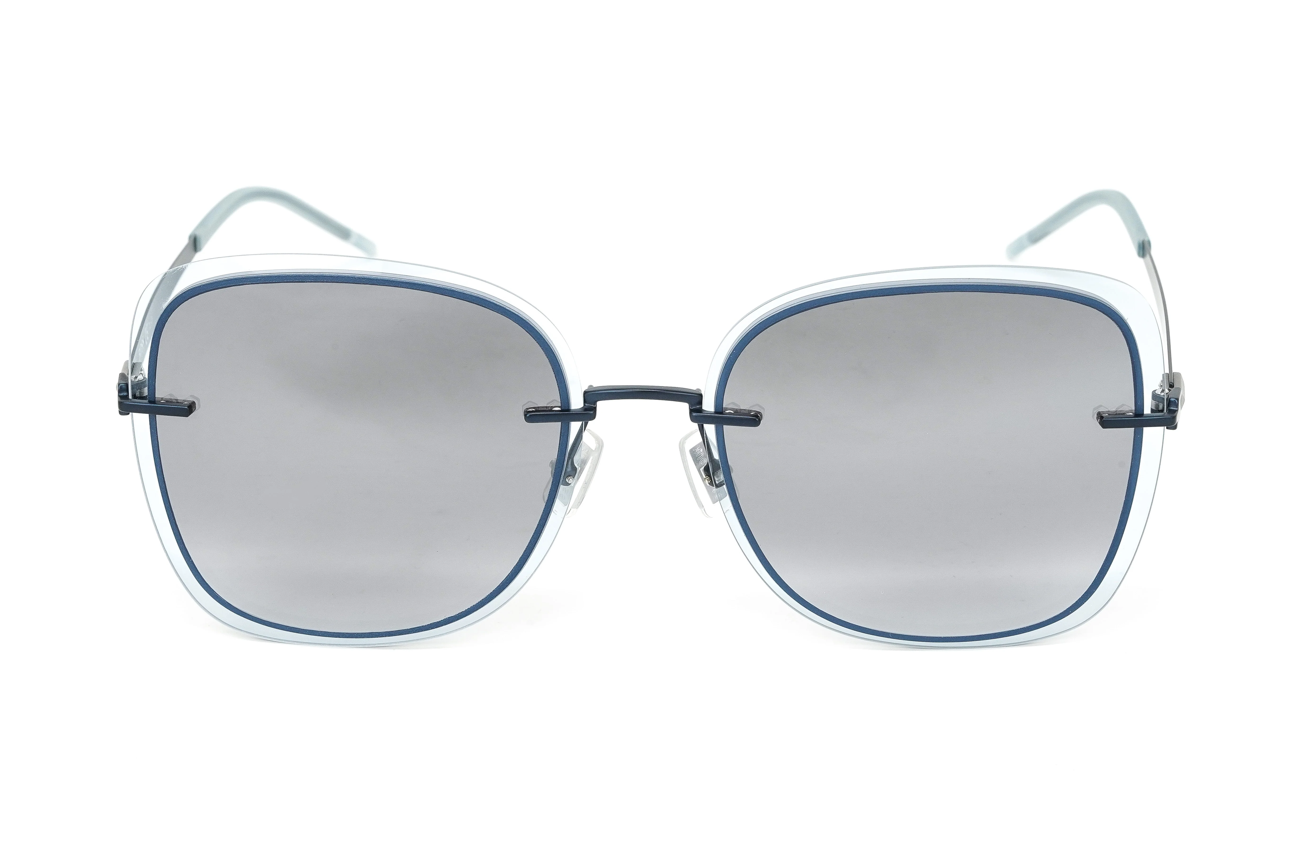 Boss by BOSS Women's Sunglasses Square Rimless Blue/Grey - Image 4