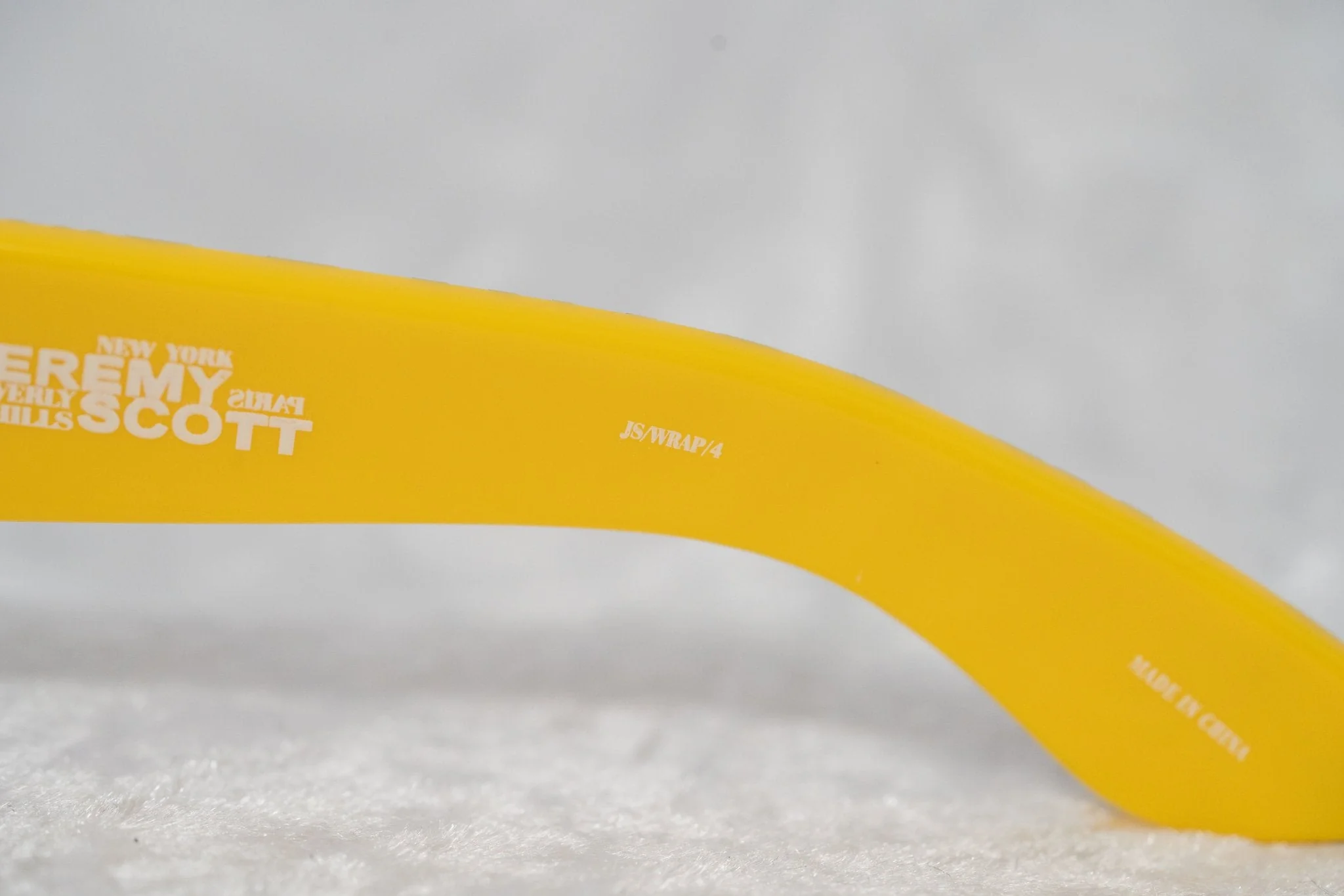 Jeremy Scott Sunglasses Wrap Around Black Yellow and Grey - Image 8