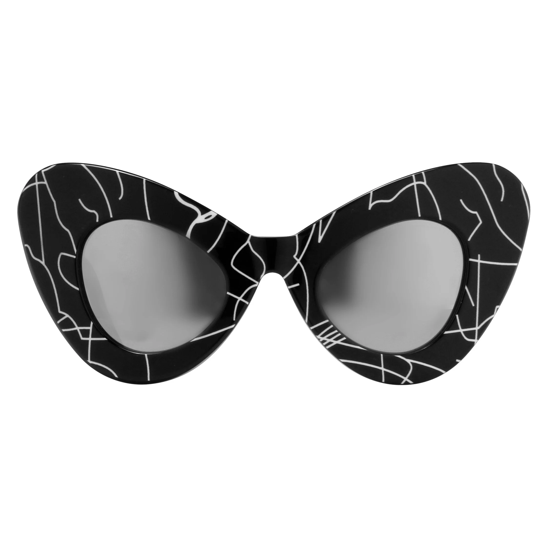 Jeremy Scott x Linda Farrow Black and White Sunglasses - Image 2