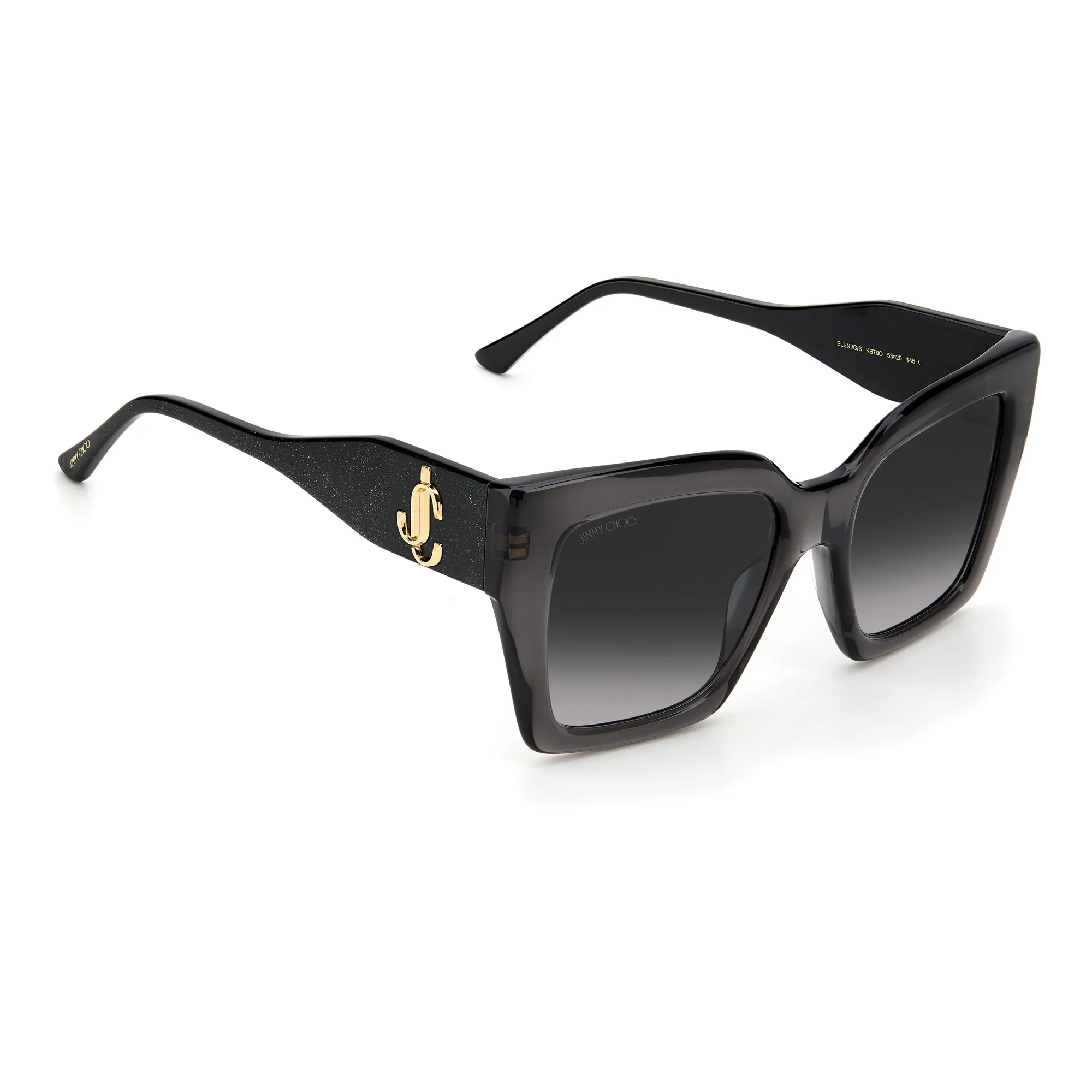 Jimmy Choo ELENI/G/S KB7 539O(JC11) Women's Grey Sunglasses - Image 4