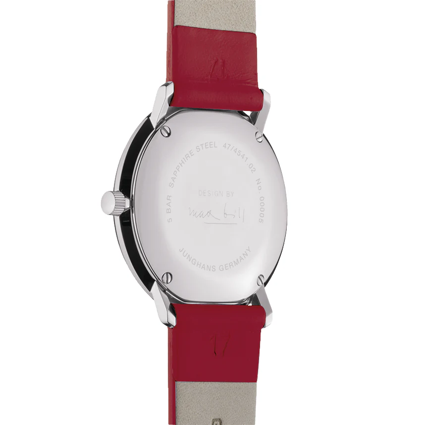 Junghans Max Bill Lady Ladies Silver/Red Watch - Image 3