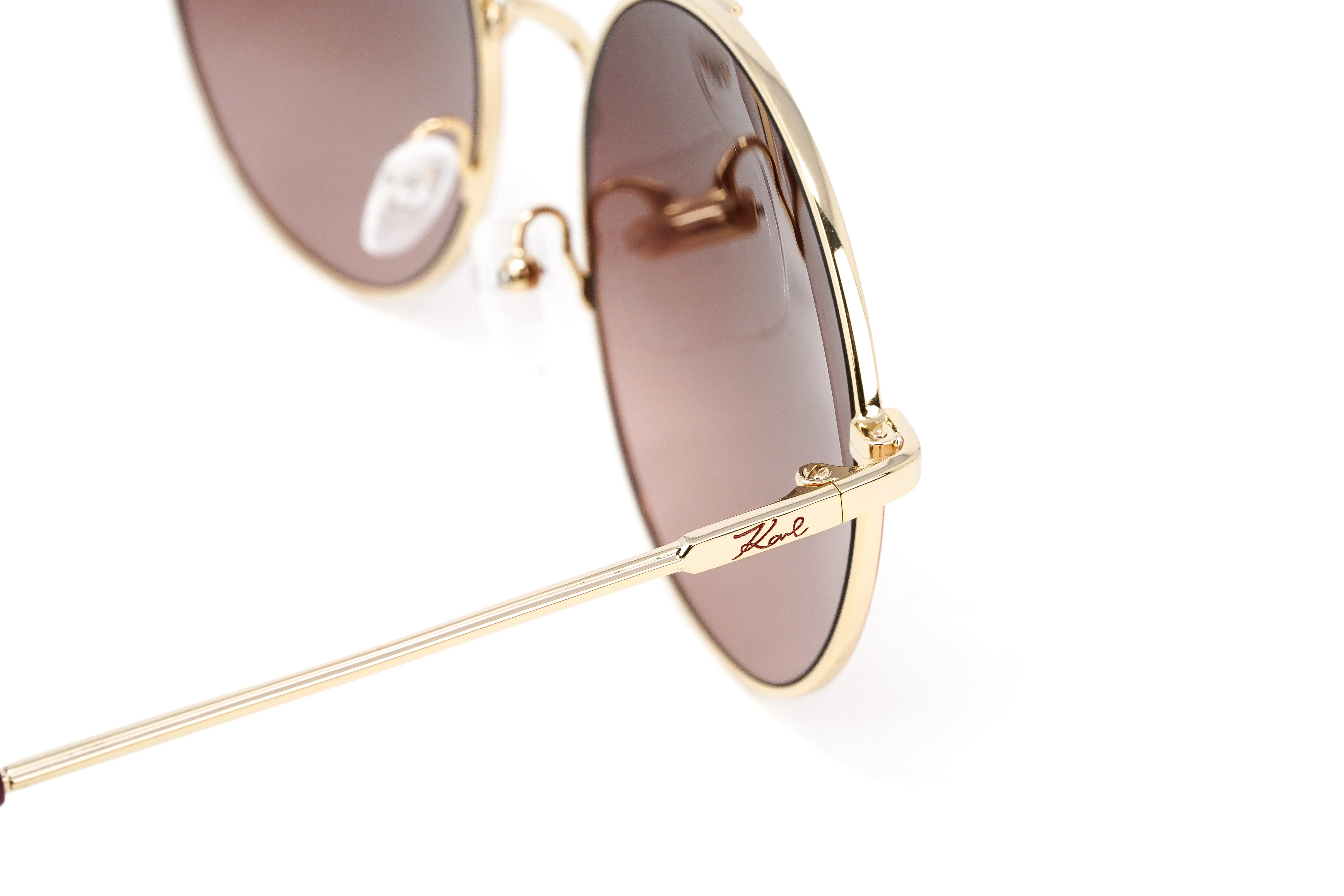 Karl Lagerfeld Women's Sunglasses Pilot Gold/Brown - Image 3