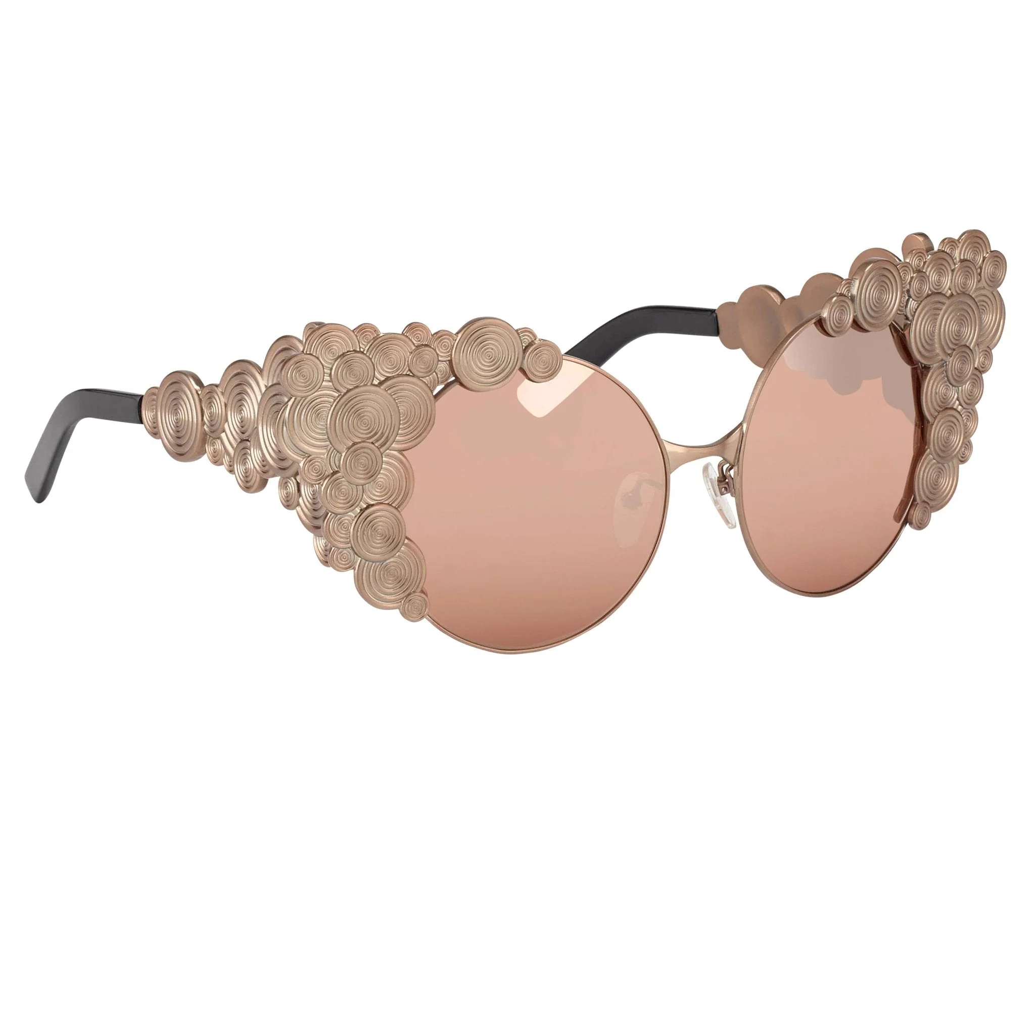 Khaleda And Fahad Ladies Sunglasses Cat Eyes Rose Gold - Image 3