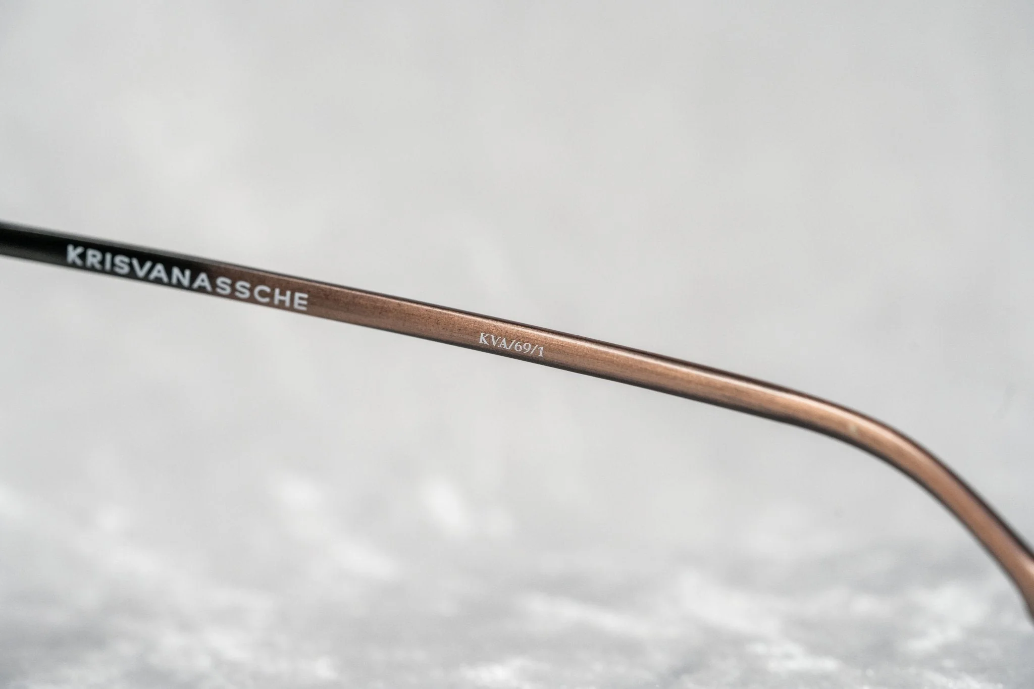 Kris Van Assche Sunglasses Round Shiny Black Bronze and Grey - Image 9